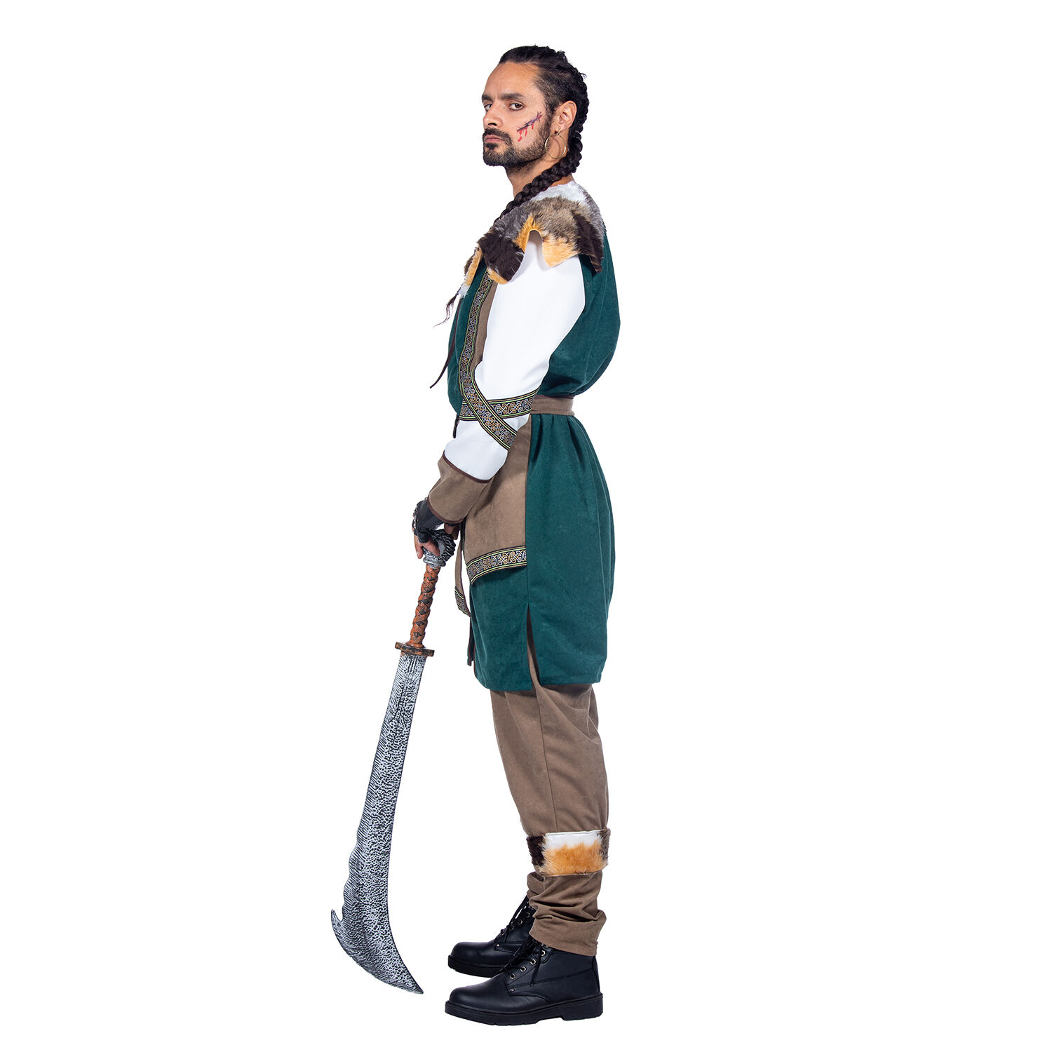 NEU Herren-Kostm Wikinger-Krieger inkl. Oberteil, Hose und Grtel, Gr. S Bild 2
