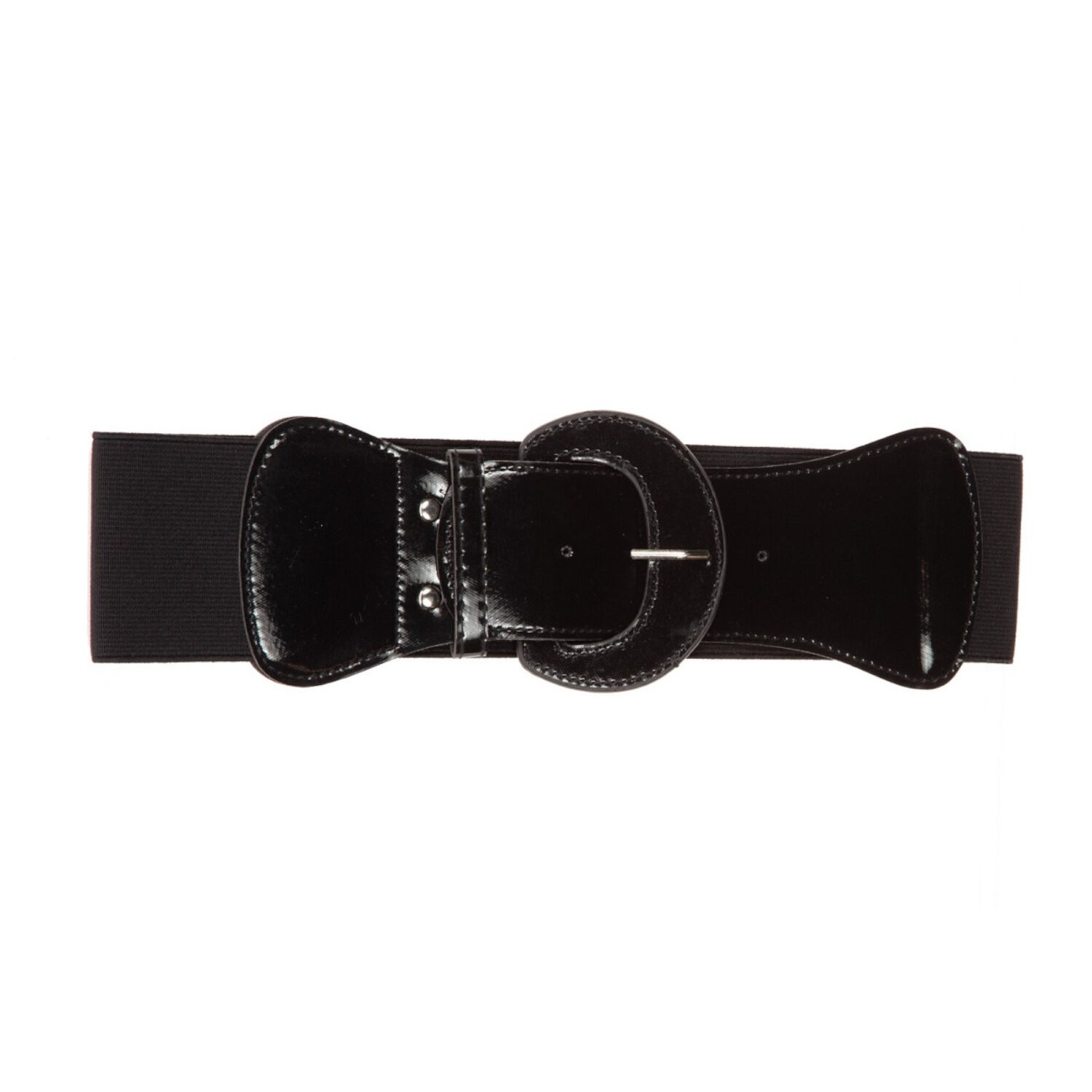 Grtel mit groer Schnalle, schwarz