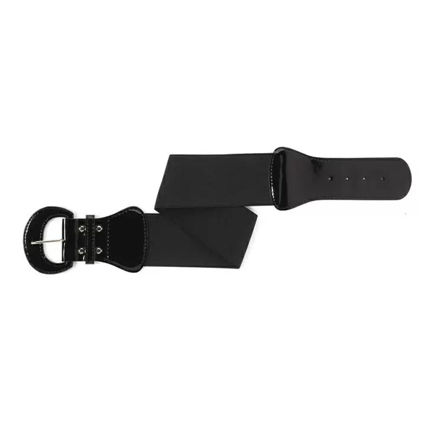 Grtel mit groer Schnalle, schwarz Bild 2
