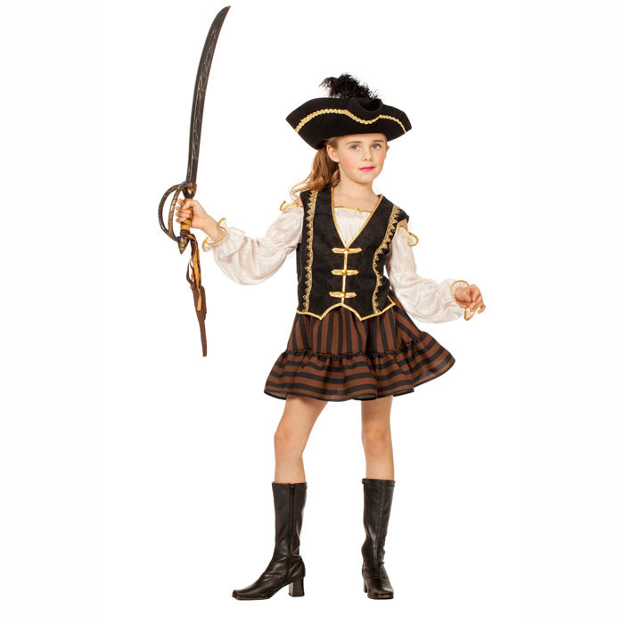 Kinder-Kostüm Piratin Evil Eva Gr. 116