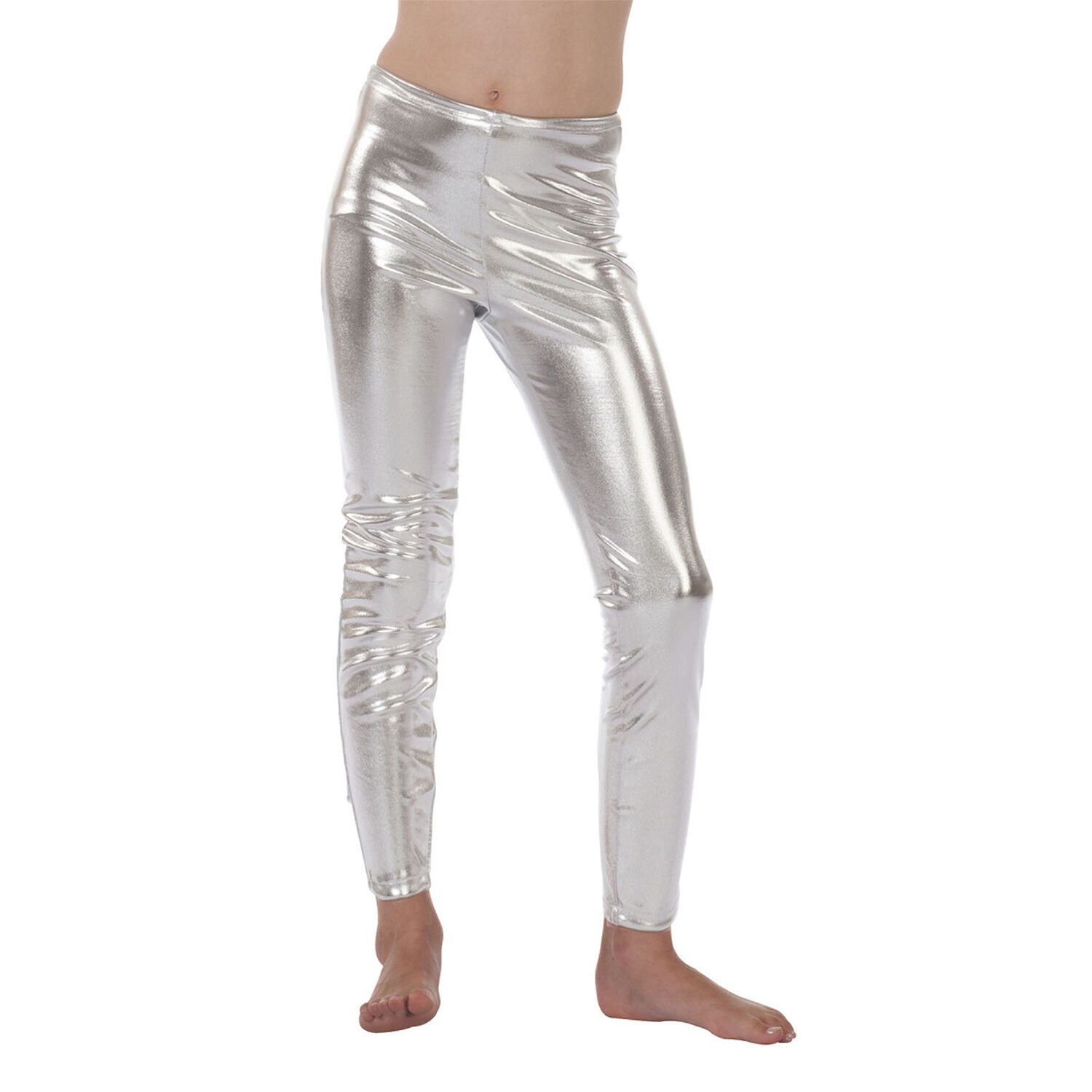 NEU Kinder-Leggings, silber, Gr. 116