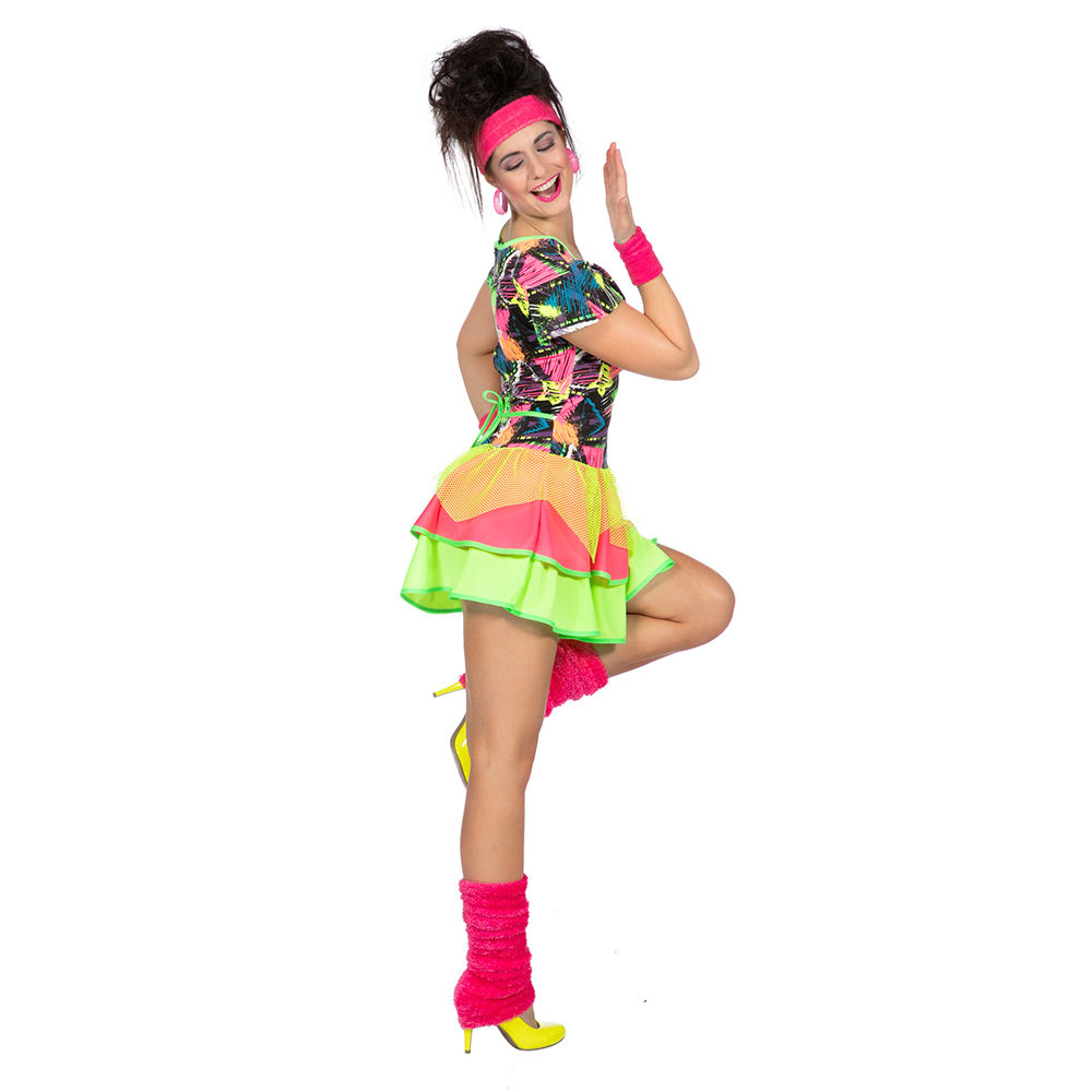 Damen-Kostüm 80s Neon Girl, Gr. 34 Bild 2