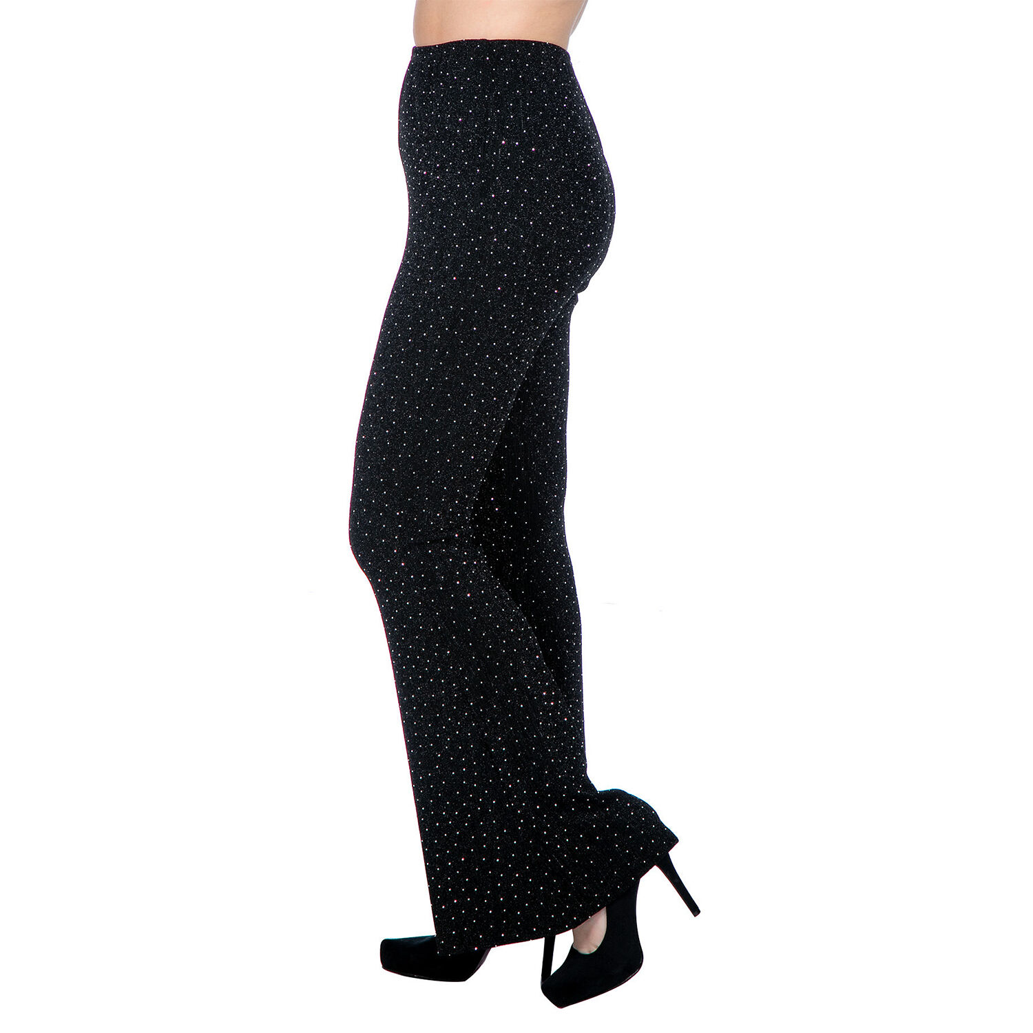 NEU Damen-Kostm Glitzer-Schlaghose mit Strasssteinen, schwarz, Gr. 34-36 Bild 2