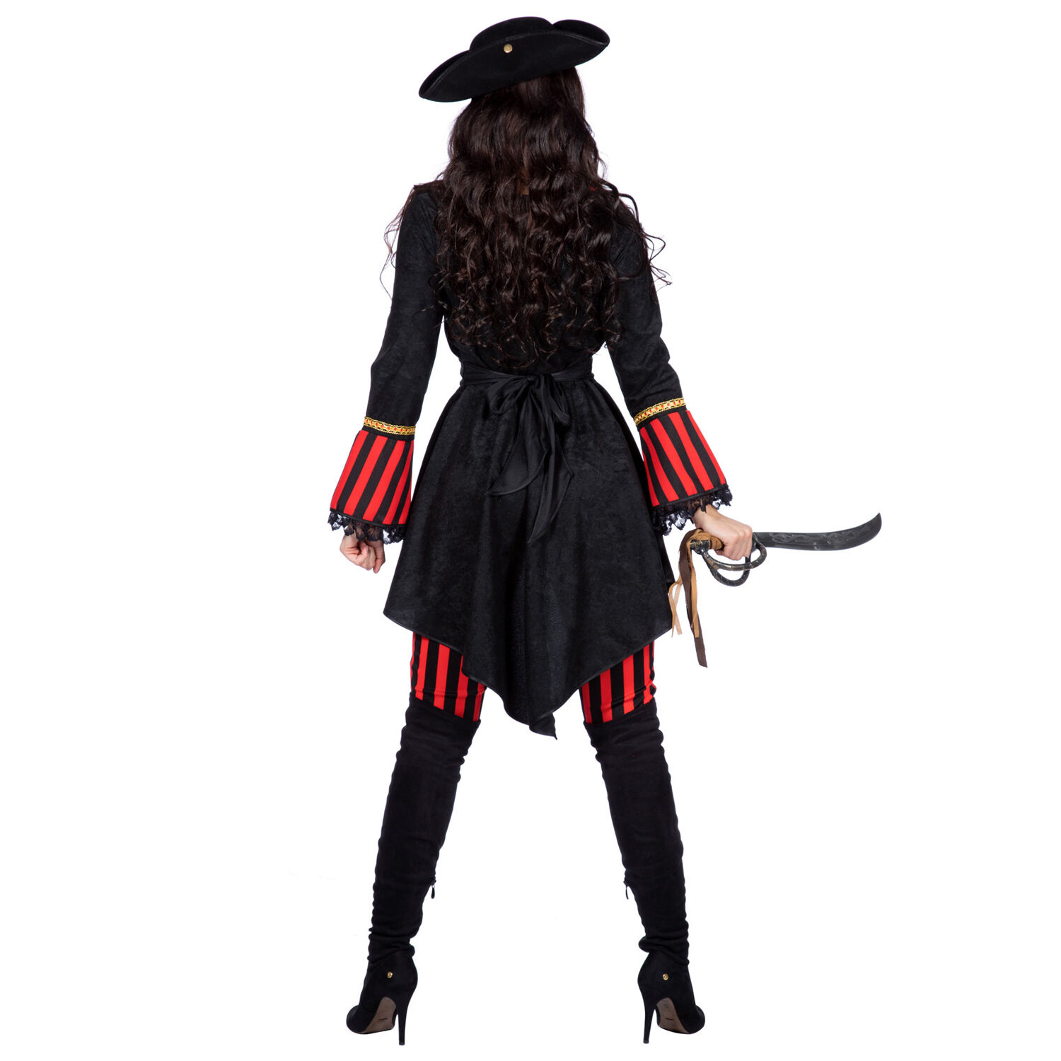 Damen-Kostüm Streifen Piratin, Gr. 36 Bild 3