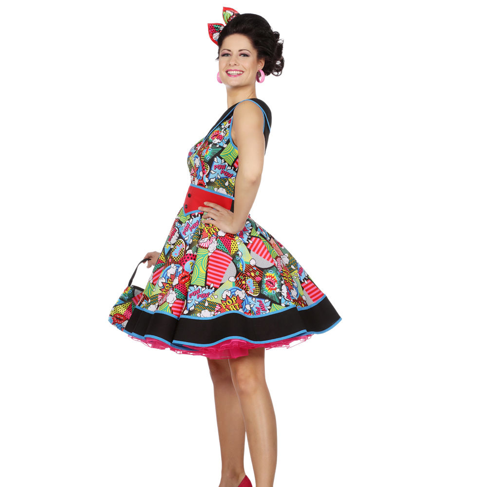 Damen-Kostüm Kleid Pop-Art, Gr. 48 Bild 2