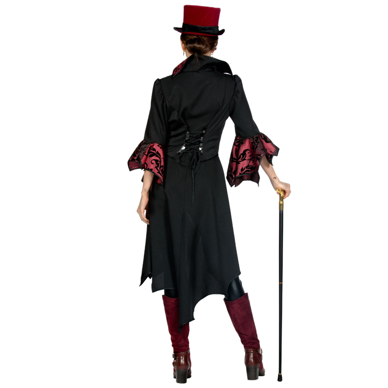 NEU Damen-Kostm Luxus-Vampir-Lady, Jacke, schwarz-rot, Gr. 36 Bild 3