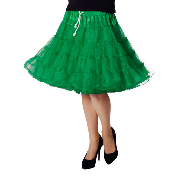 Petticoat-Deluxe, mehrlagig, knielang, grün