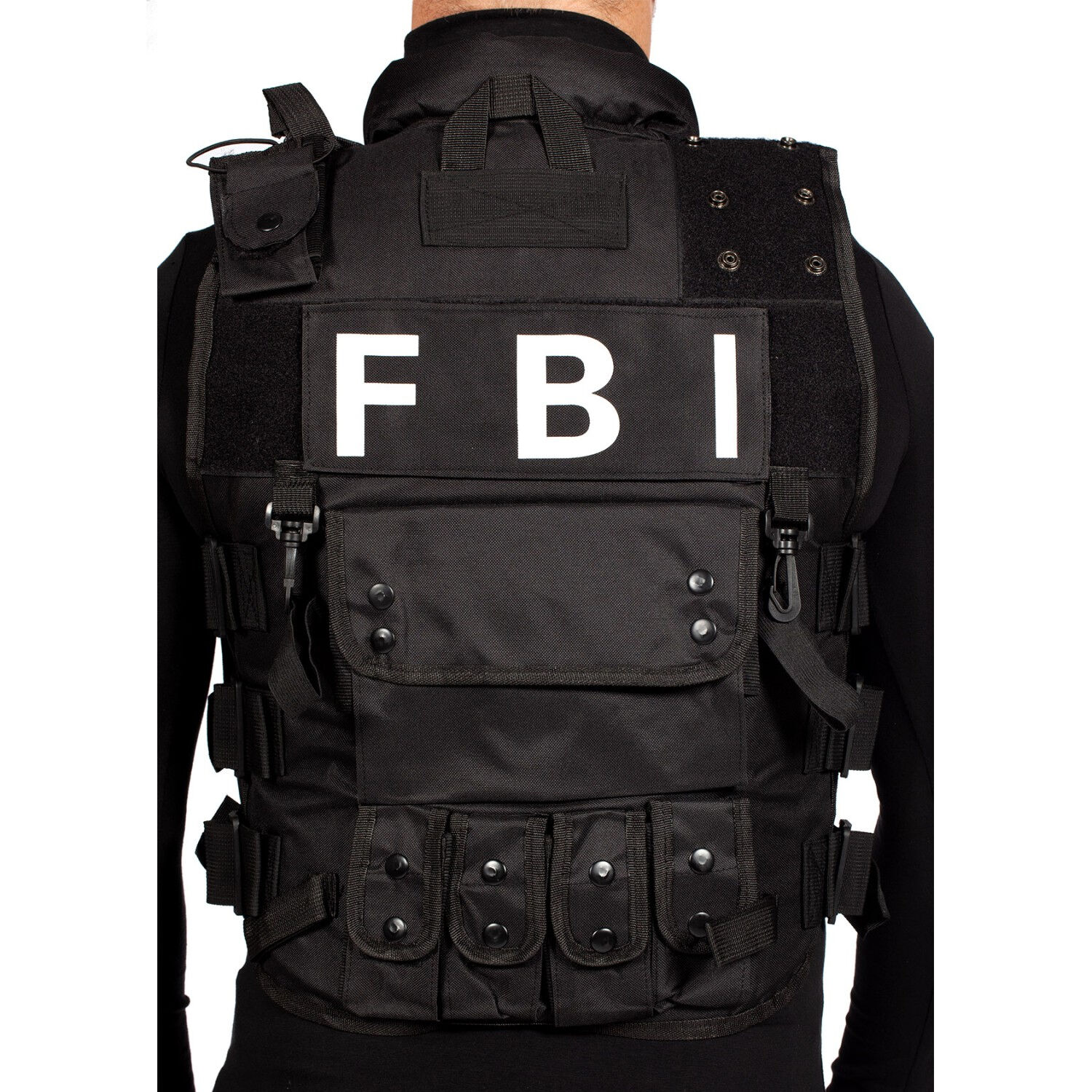 Weste FBI deluxe, schwarz, Einheitsgröße Bild 4