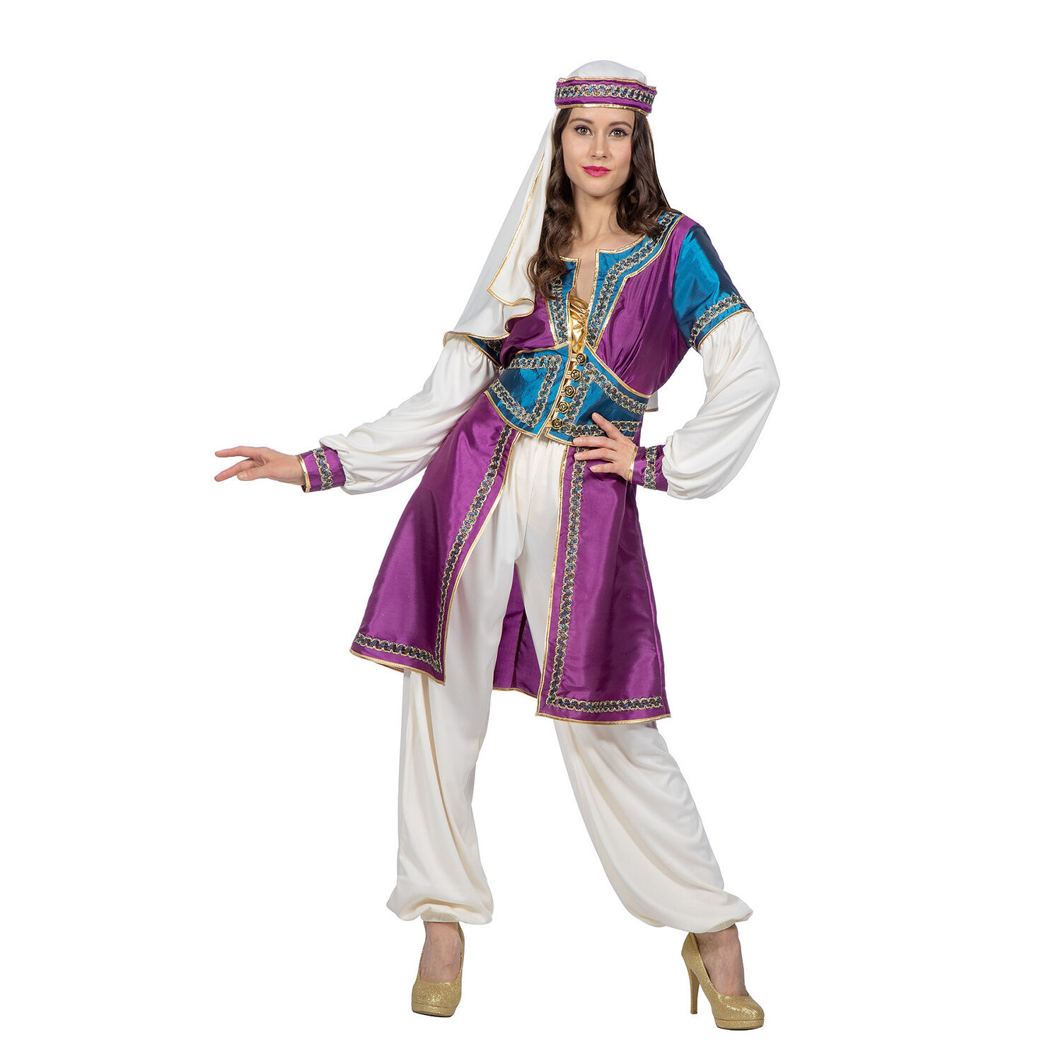 NEU Damen-Kostm 1001 Nacht, mit Hose, Oberteil und Kopfbedeckung, Gr. 36