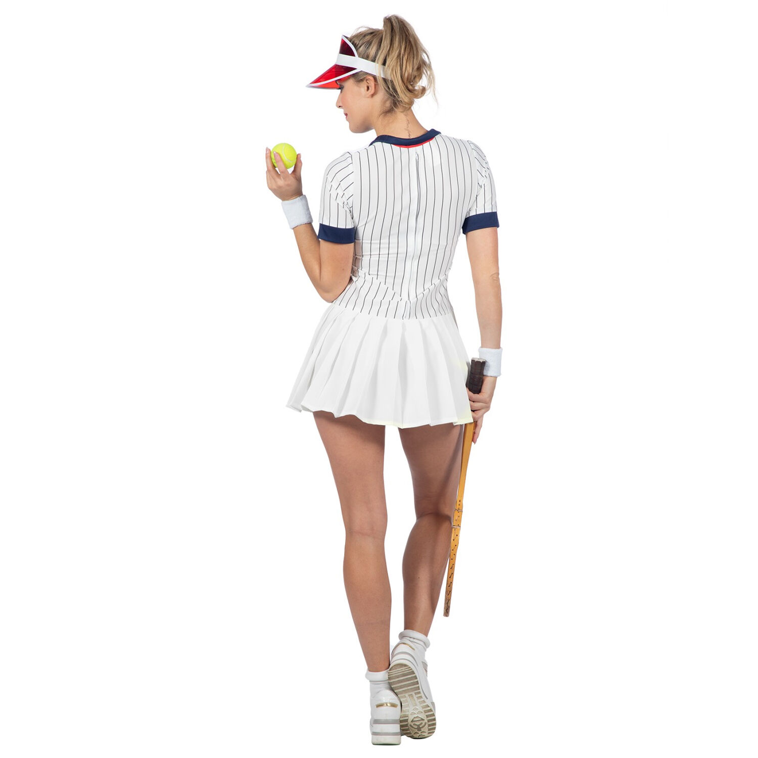 NEU Damen-Kostüm Retro Tennis-Kleid, Größe: 36 Bild 3