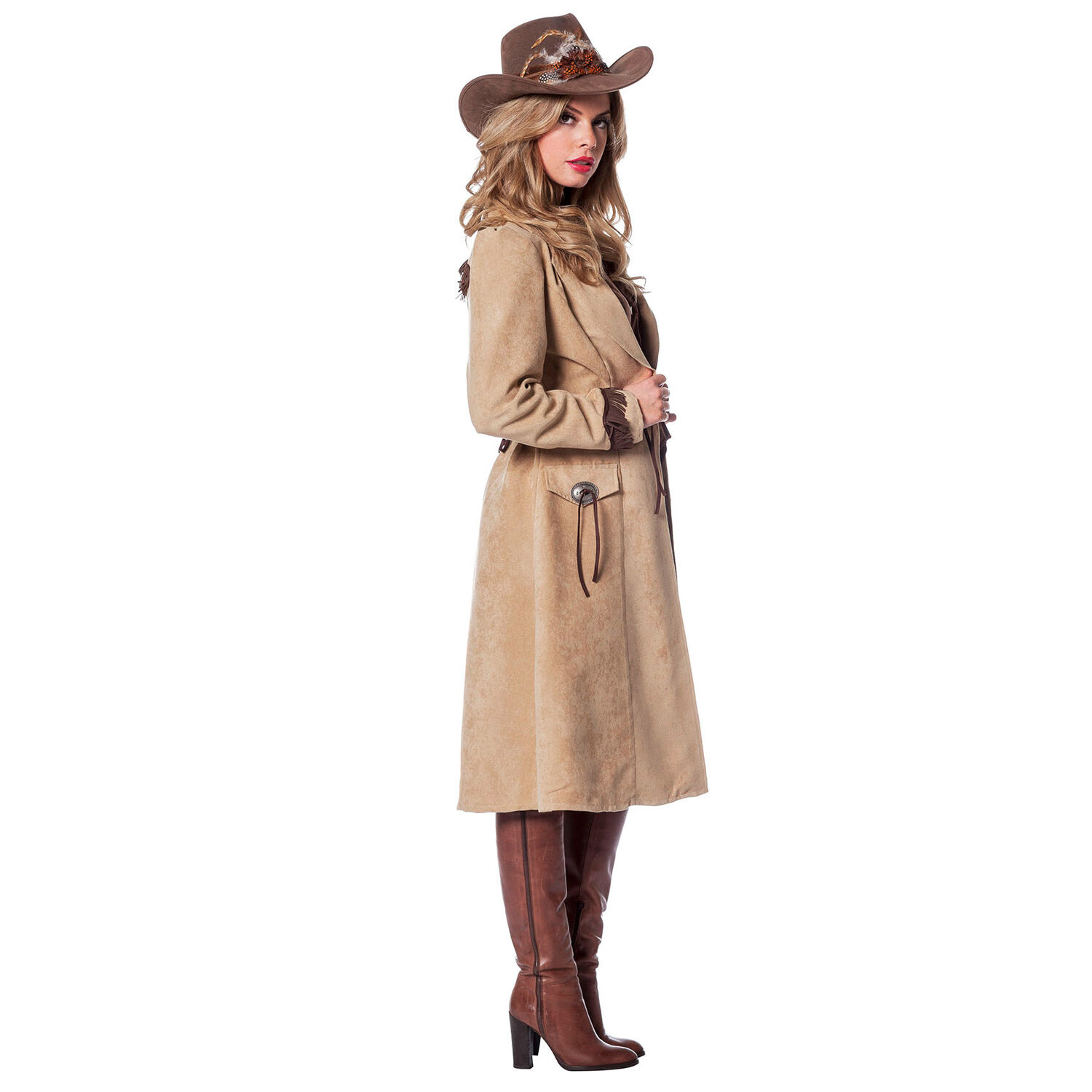 Damen-Kostüm Cowgirl Mantel de Luxe, Gr. 34 Bild 2