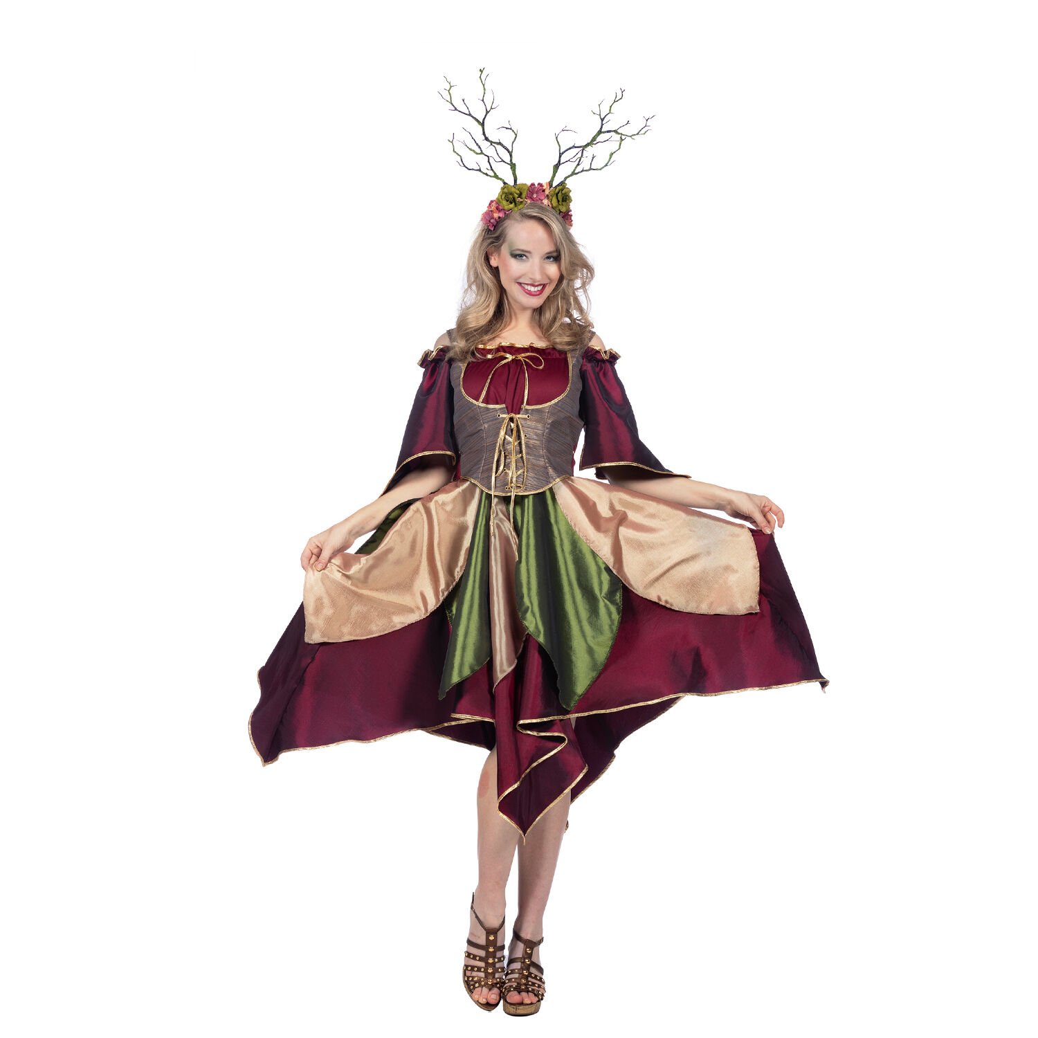 NEU Damen-Kostm Waldfee, Kleid mit Korsage, mehrfarbig, Gr. 36 Bild 2