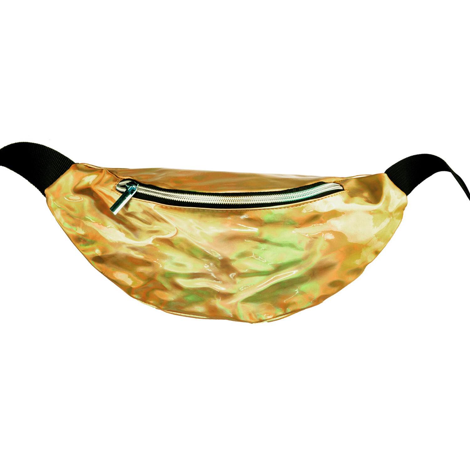 NEU Bauchtasche 80er-Jahre Hologramm gold, mit Reiverschluss Bild 2
