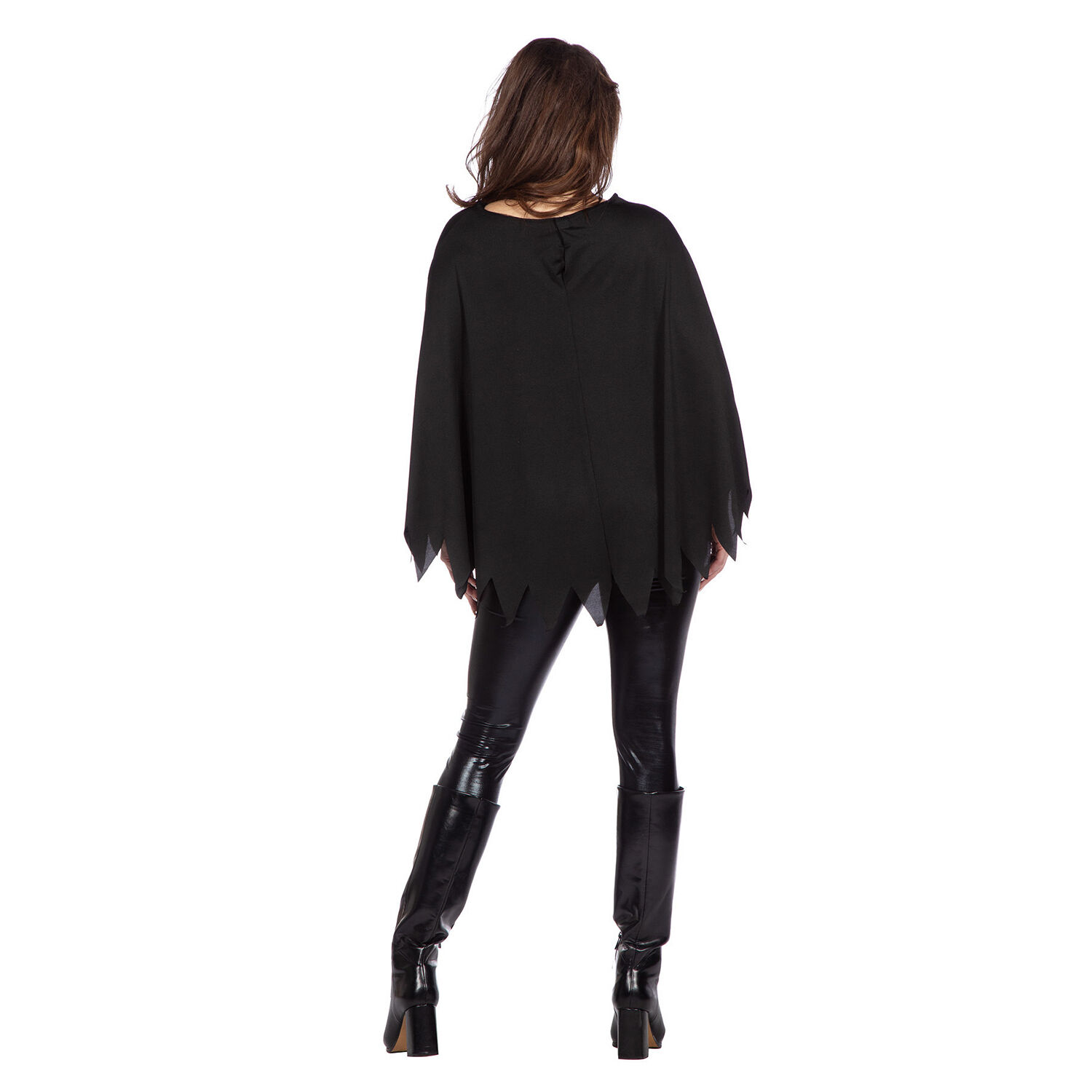 NEU Damen-Kostm Poncho Skelett mit Glitzersteinen, Einheitsgre Bild 3