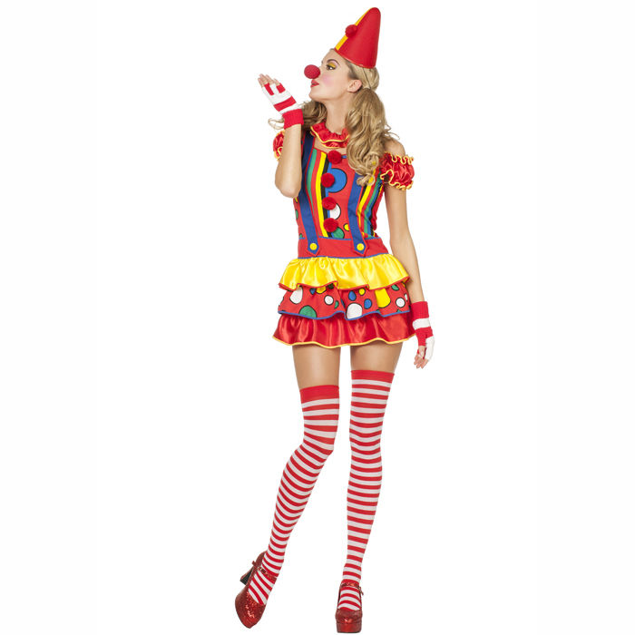SALE Damen-Kostüm Sexy Clown Bubbles Gr. 44