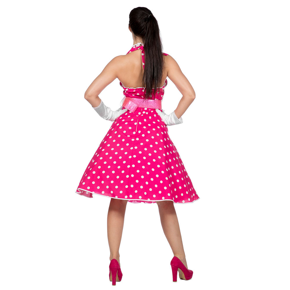 SALE Damen-Kostüm 50er-Kleid pink, Gr. 36 Bild 3