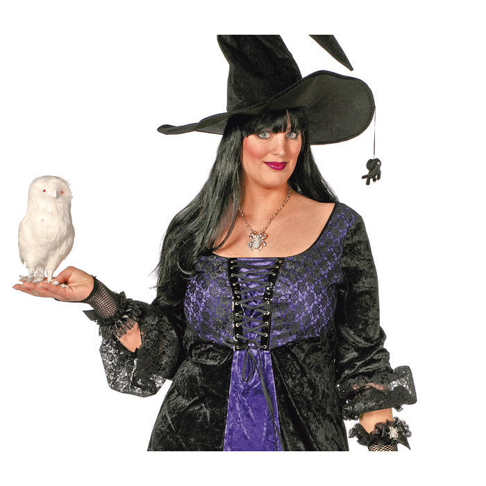 Damen-Kostüm Hexe Violetta, lila/schwarz, Gr. 52 Bild 2