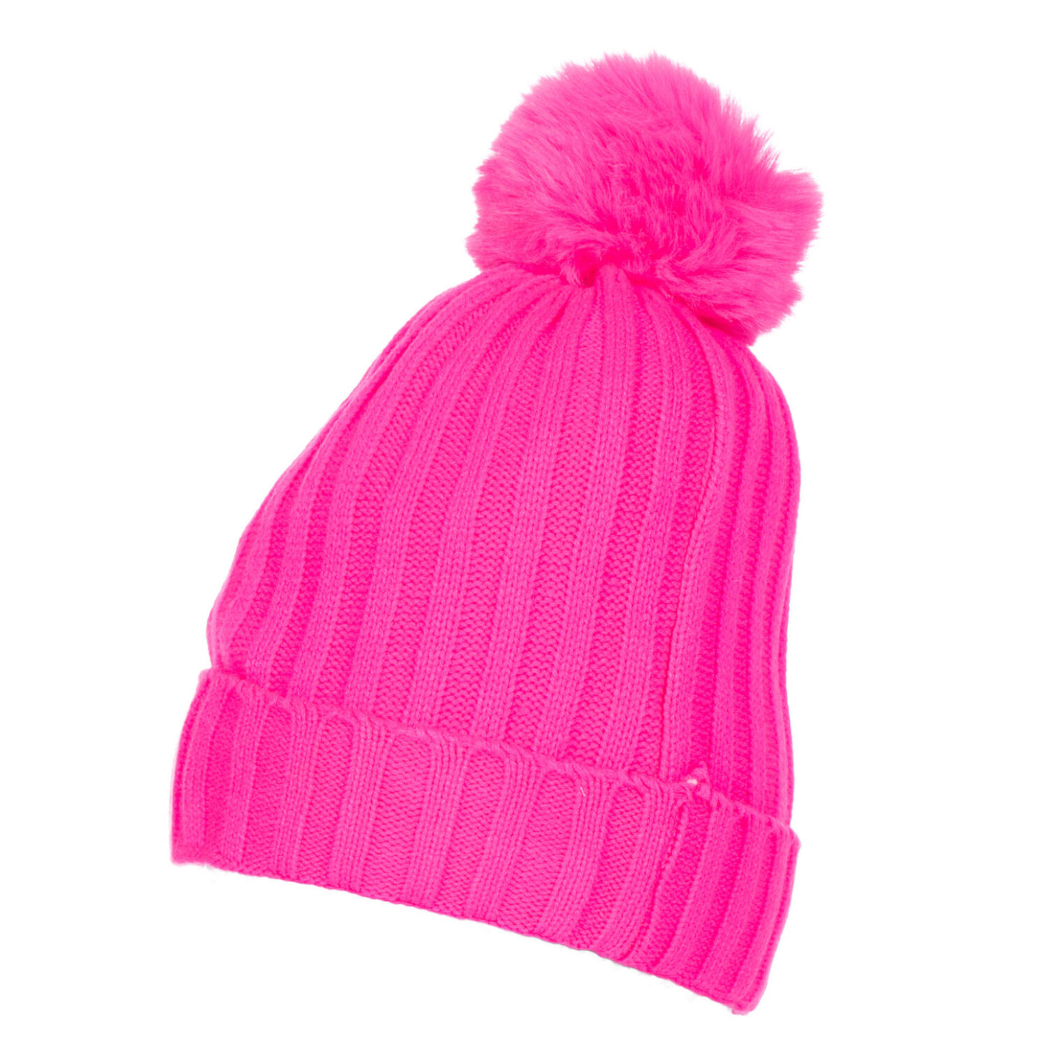 NEU Hut Mtze Skifahrer mit Bommel, Pudelmtze, pink