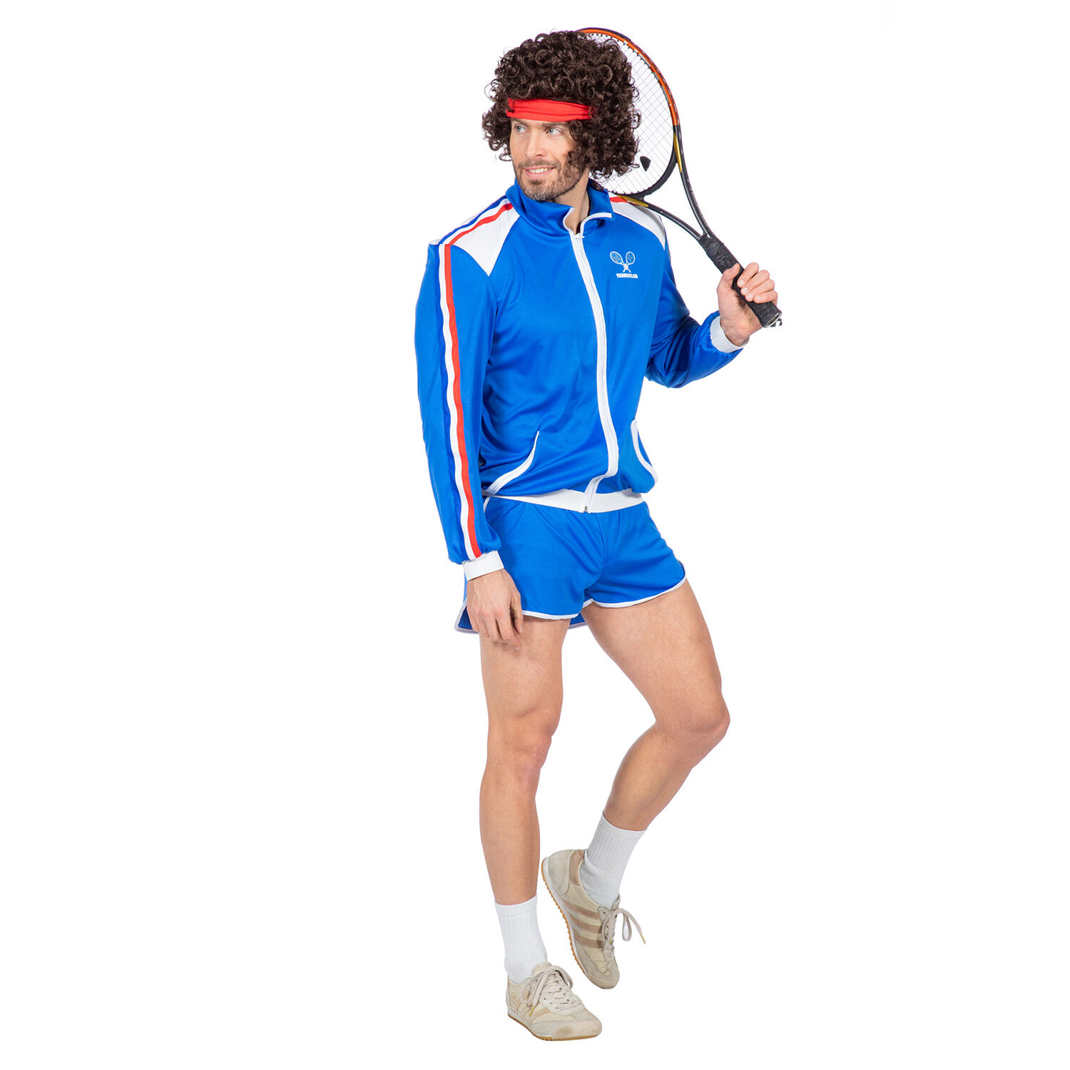 NEU Herren-Kostüm Tennis-Spieler, Jacke und kurze Hose, Gr. 48 Bild 2