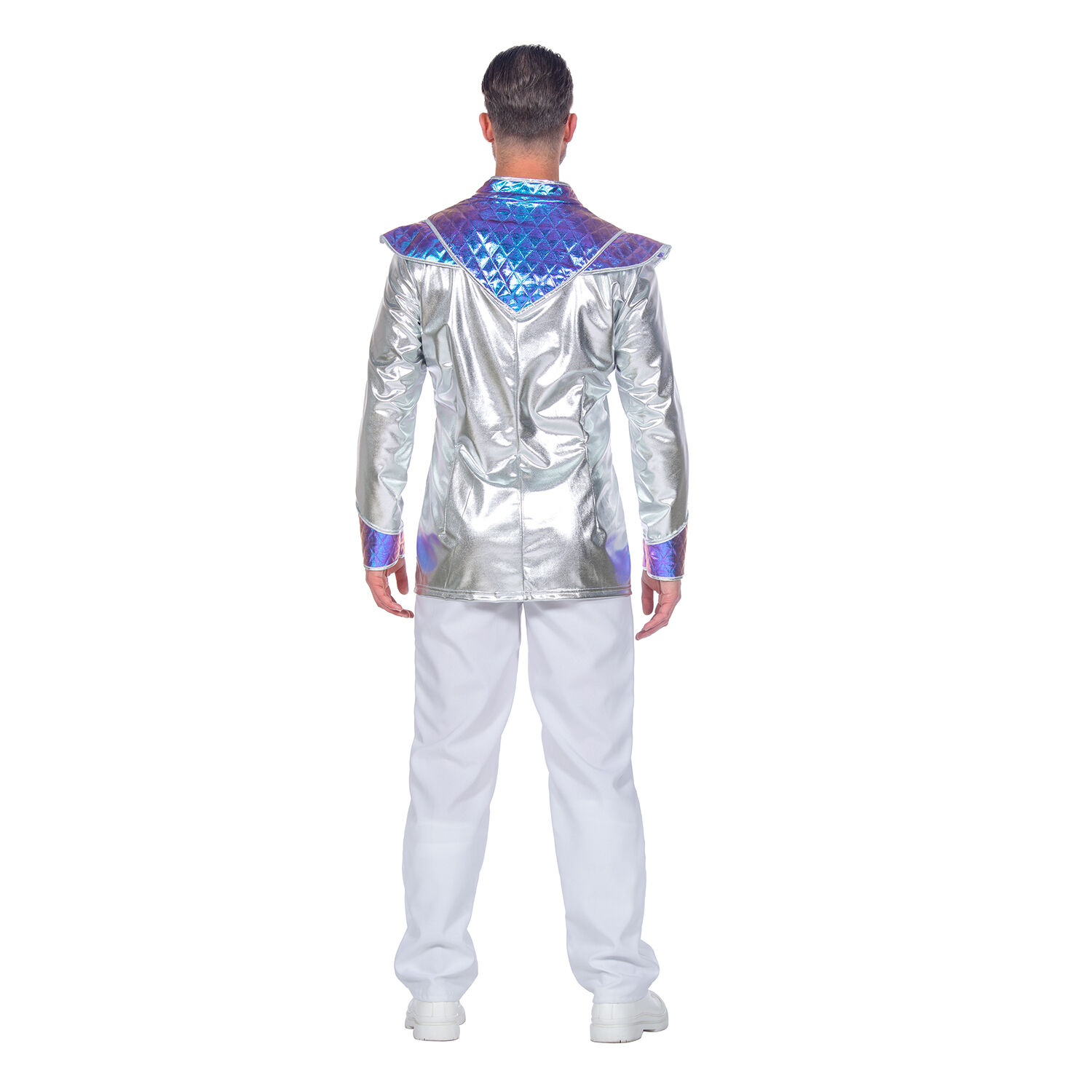 NEU Herren-Kostm Space-Jacke, metallic-silber-irisierend, Gr. S Bild 3