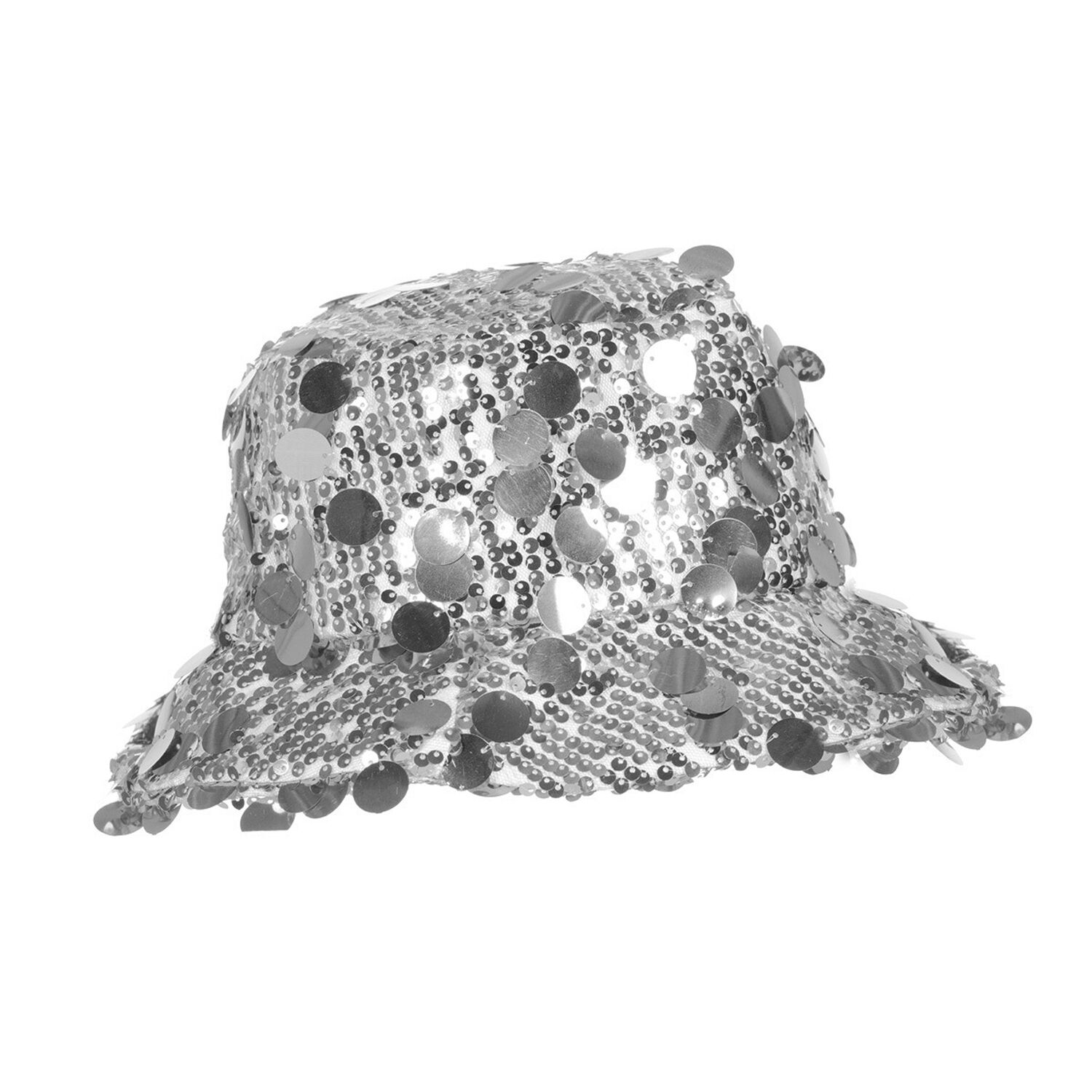 NEU Hut Bucket-Hat Festival mit Pailletten, silber