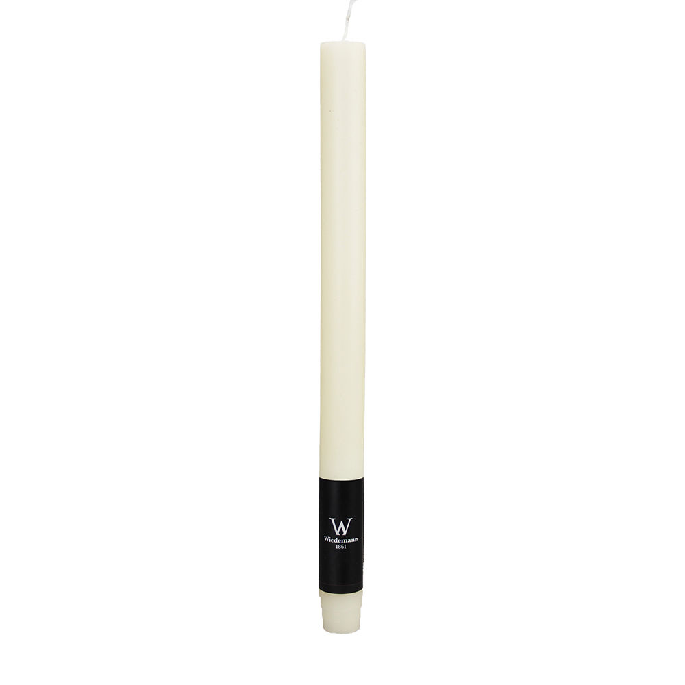 SALE Stabkerze, raue Vintage-Oberflche, durchgefrbt, ca. Hhe: 270mm,  22mm, Farbe: Elfenbein