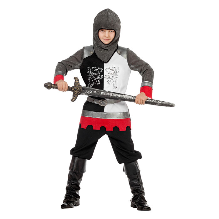 SALE Kinder-Kostm Ritter, schwarz-wei Gr. 116-128