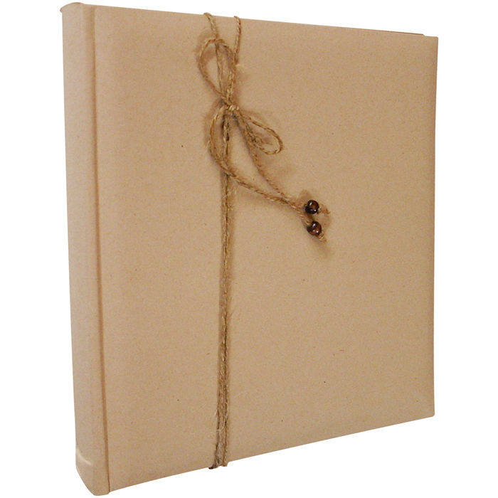 SALE Gästebuch aus Papier, 24x25 cm, creme, 30 Seiten