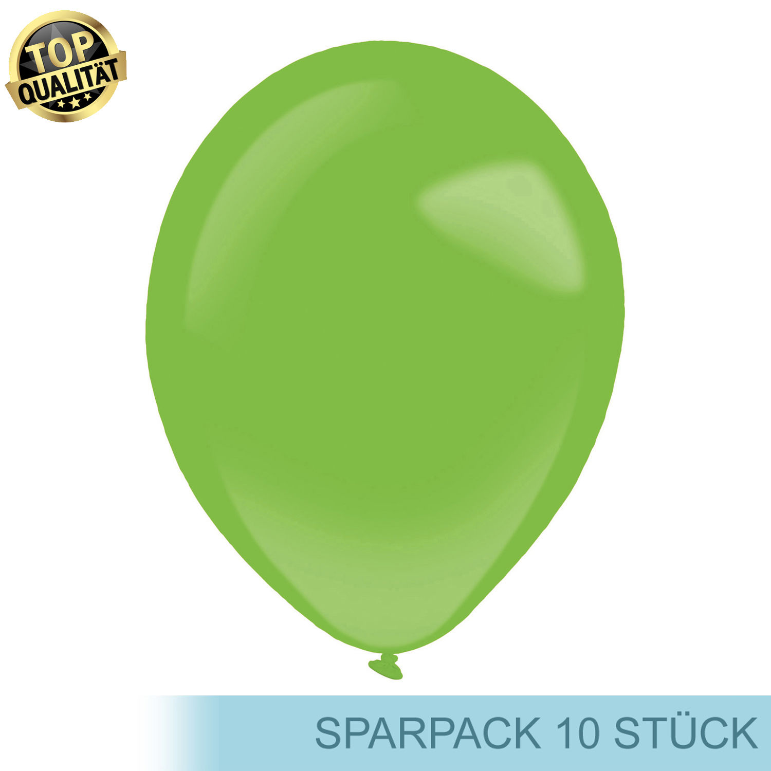 Premium Latex-Luftballon, rund, 10 Stück, ca. 27cm Durchmesser, Festliches Grün / Festive Green - Ideal für viele Dekoration