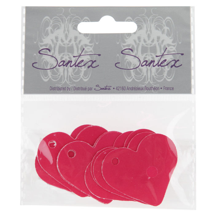 SALE Namensschilder Herz 4x4 cm, fuchsia 10 Stck Bild 3