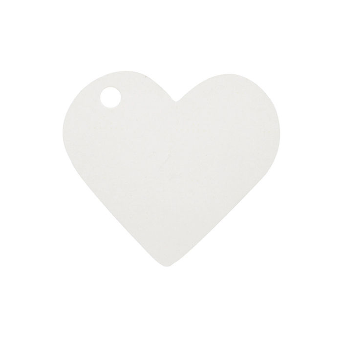 SALE Namensschilder Herz 4x4 cm, weiß 10 Stück