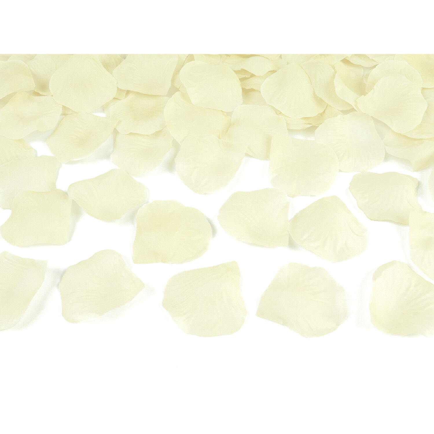 Textil-Streu in Rosenbl�tter-Optik � Creme � 100 St�ck