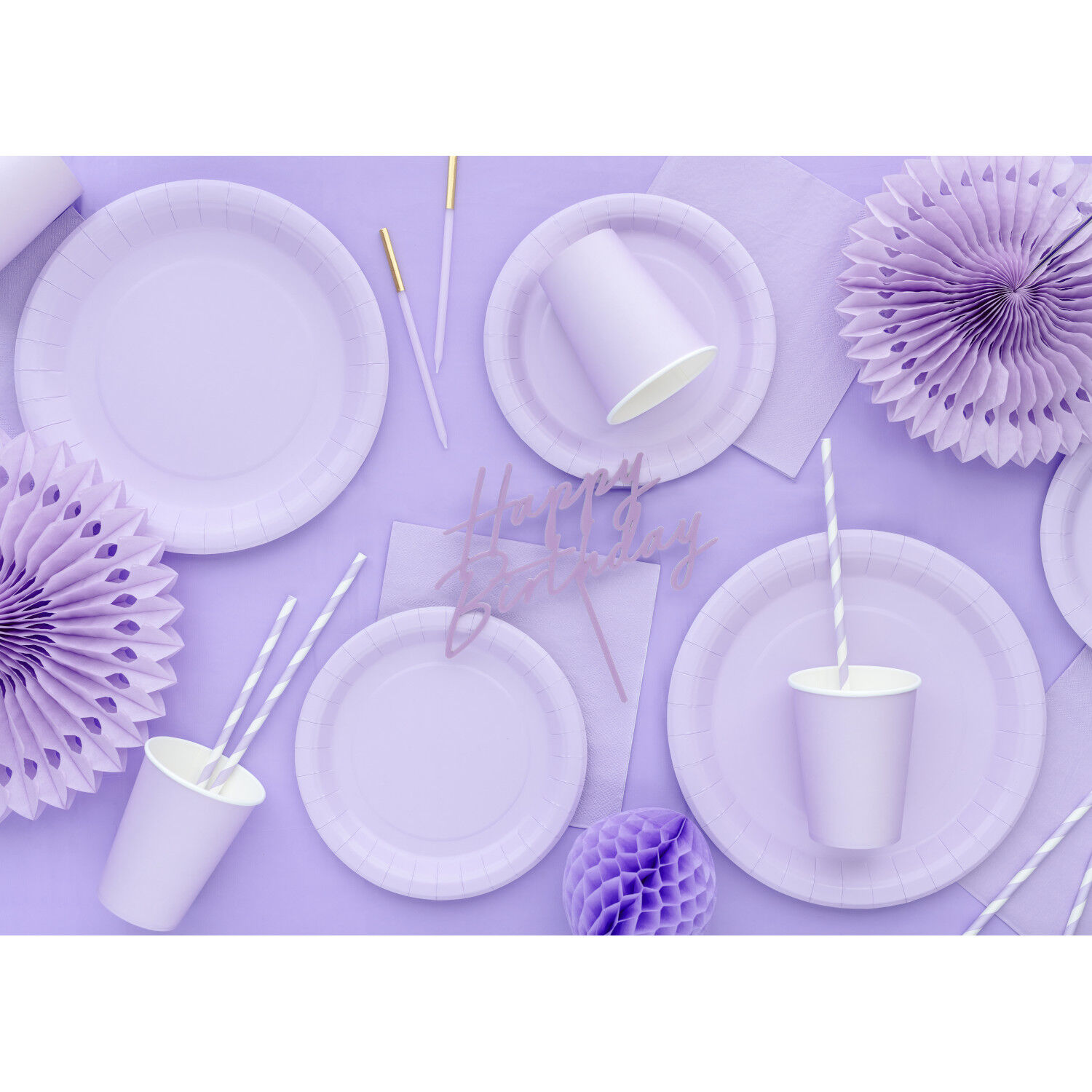 Dekorative Rosetten in 3 Gr��en 20-30cm - Lavendel, Set mit 3 St�ck Bild 2