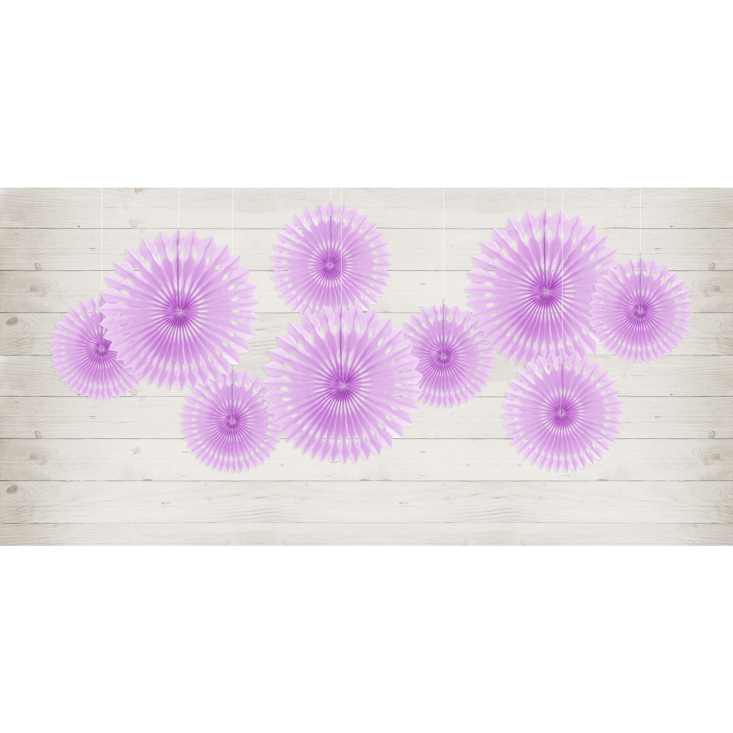 Dekorative Rosetten in 3 Gr��en 20-30cm - Lavendel, Set mit 3 St�ck Bild 3