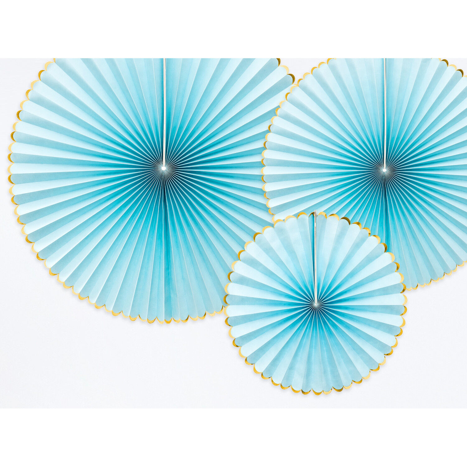 Dekorative Rosetten Yummy in 3 Gr��en - Hellblau, Set mit 3 St�ck Bild 2