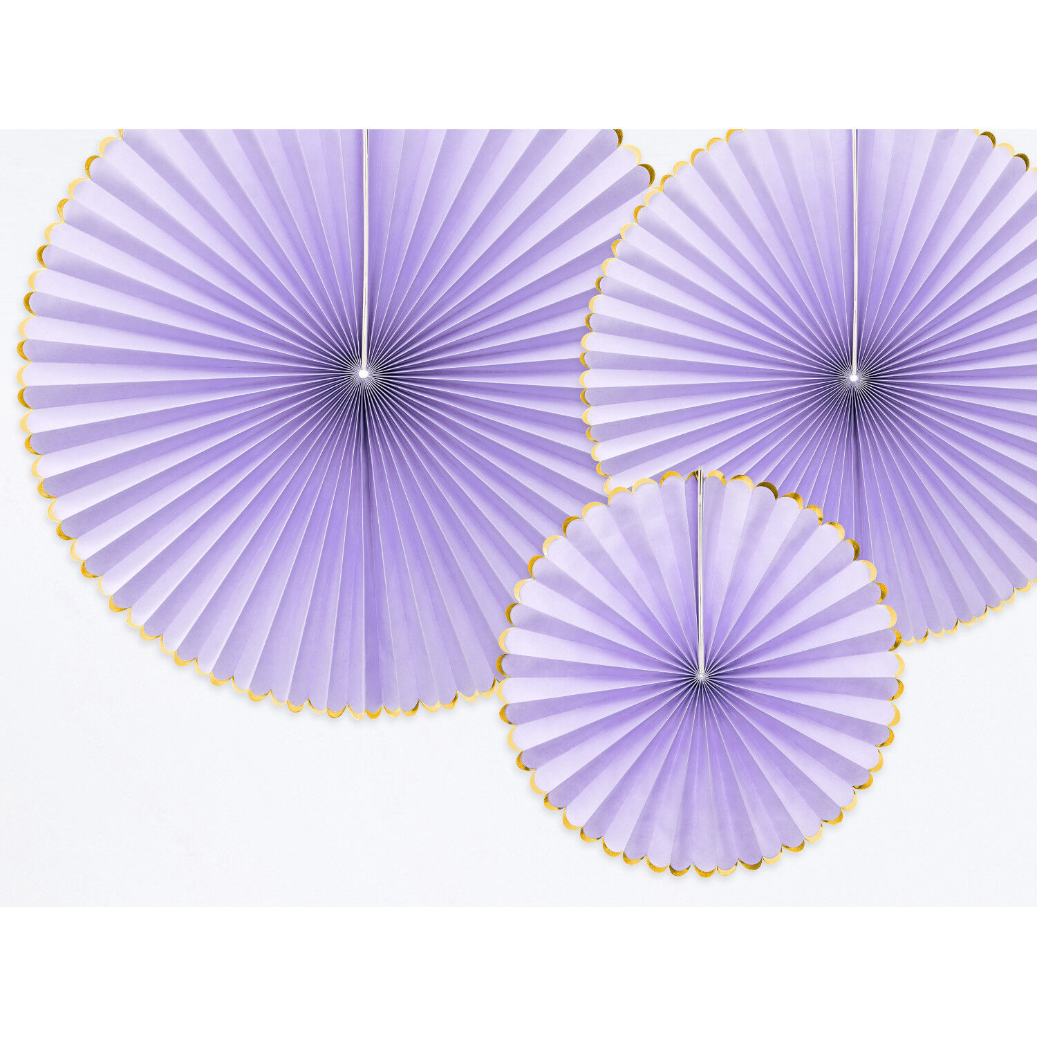 Dekorative Rosetten Yummy in 3 Gr��en - Pastell-Lila / Violett, Set mit 3 St�ck Bild 2