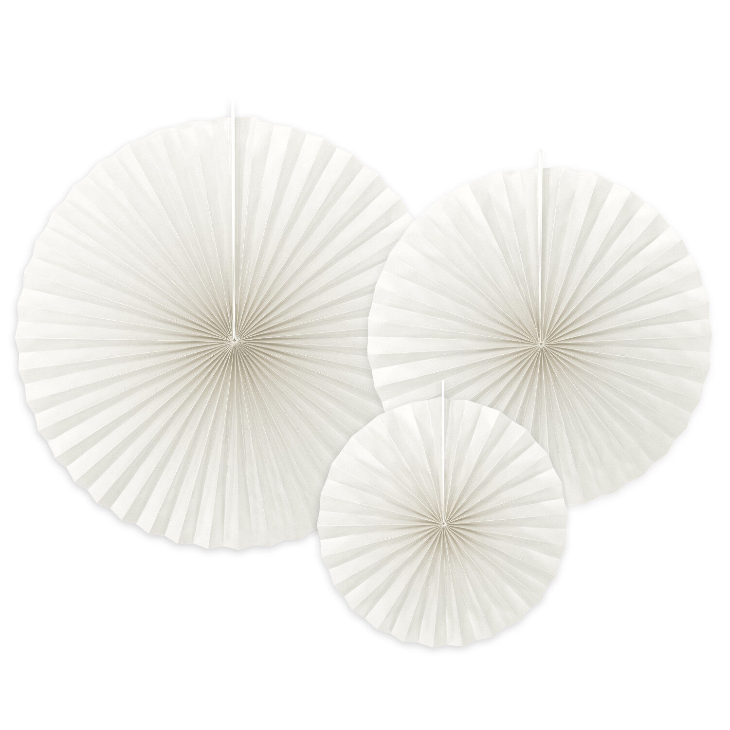 Dekorative Rosetten in 3 Gr��en - Altwei� / Offwhite, Set mit 3 St�ck