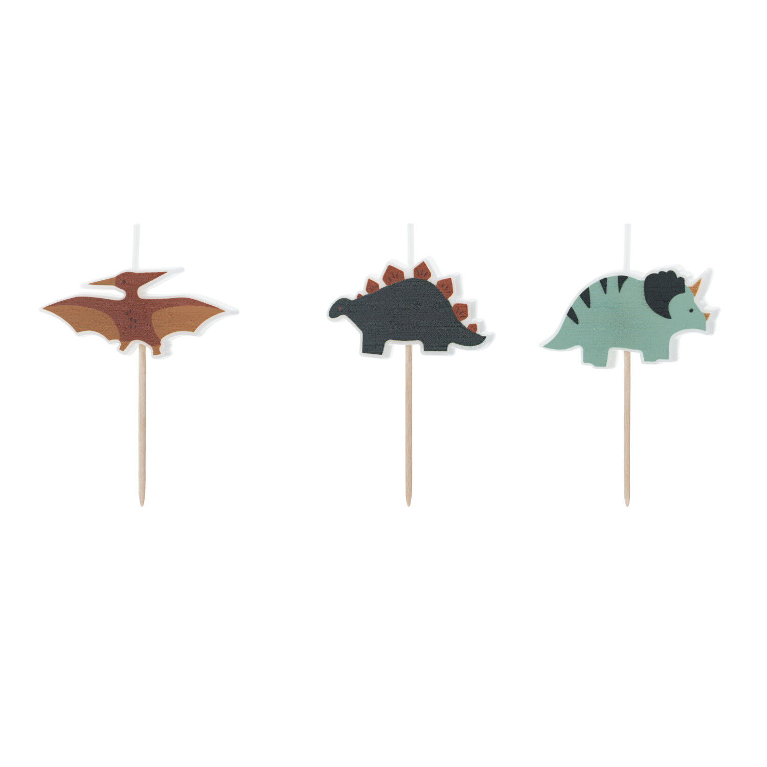 Geburtstagskerzen Dinosaurier � ca. 3 cm � Set mit 3 St�ck