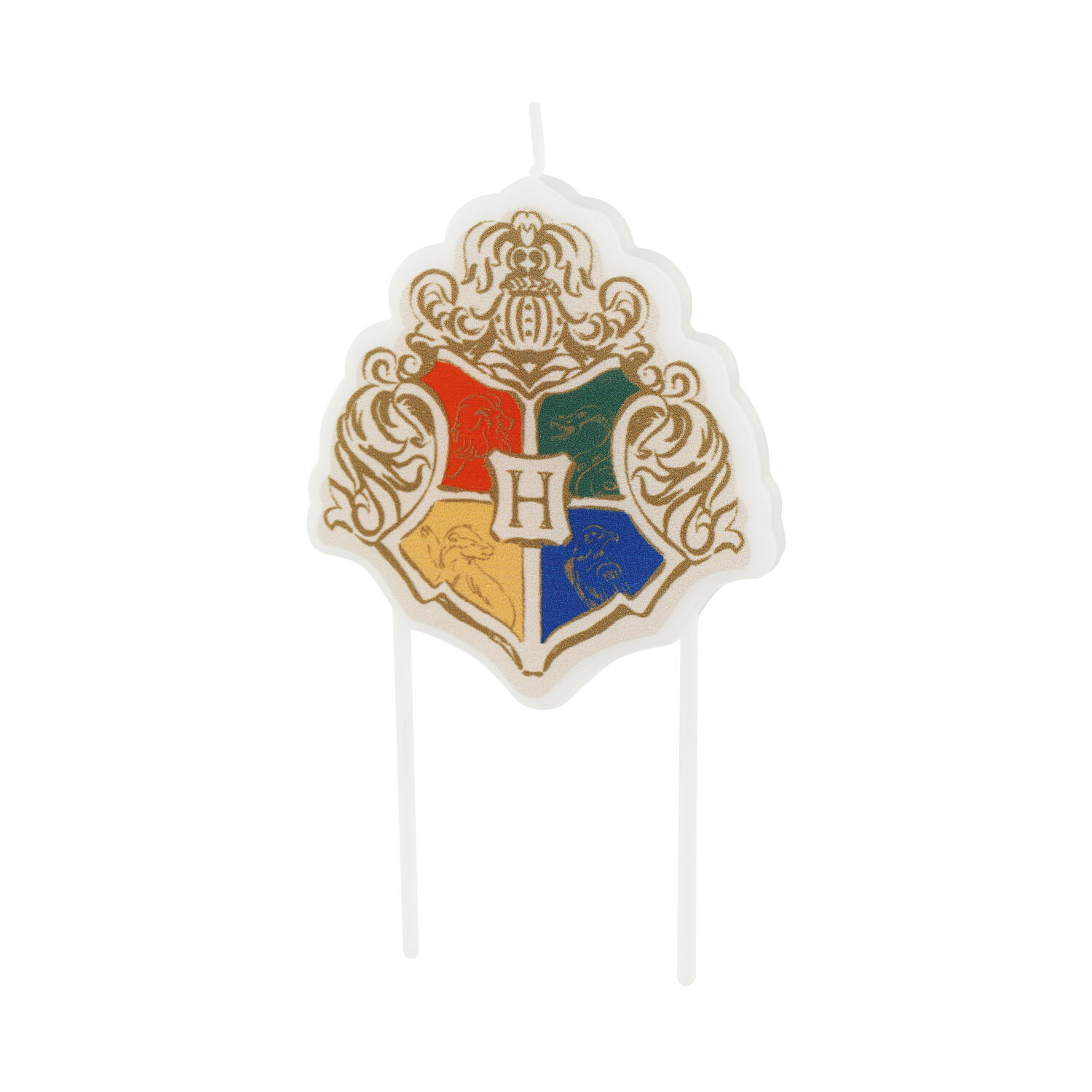 Geburtstagskerze Harry Potter Hogwarts Wappen - 6,7 x 7,4 cm, beige