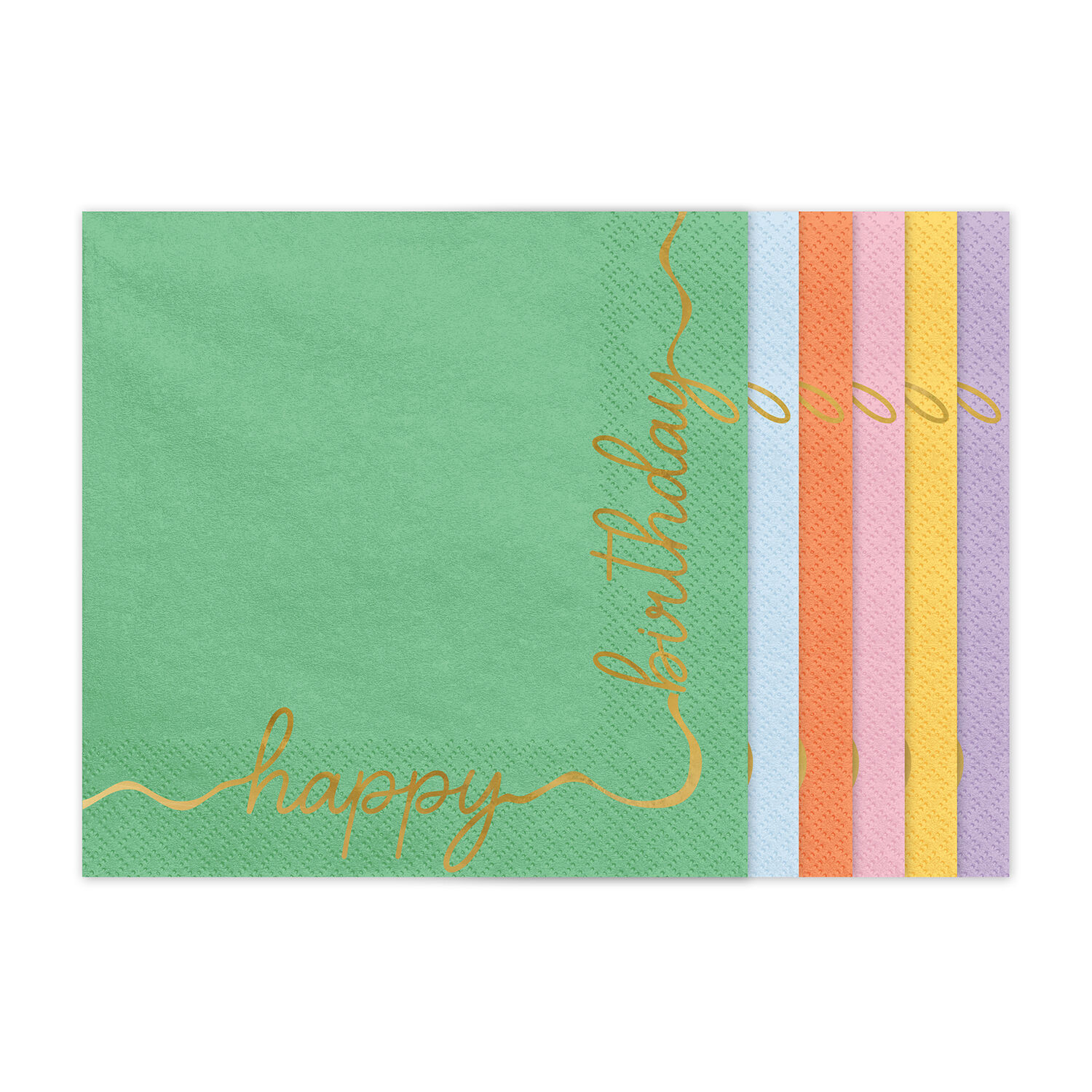 Papierservietten Happy Birthday / Geburtstag - Farbig sortiert, 33 � 33 cm, 12 St�ck