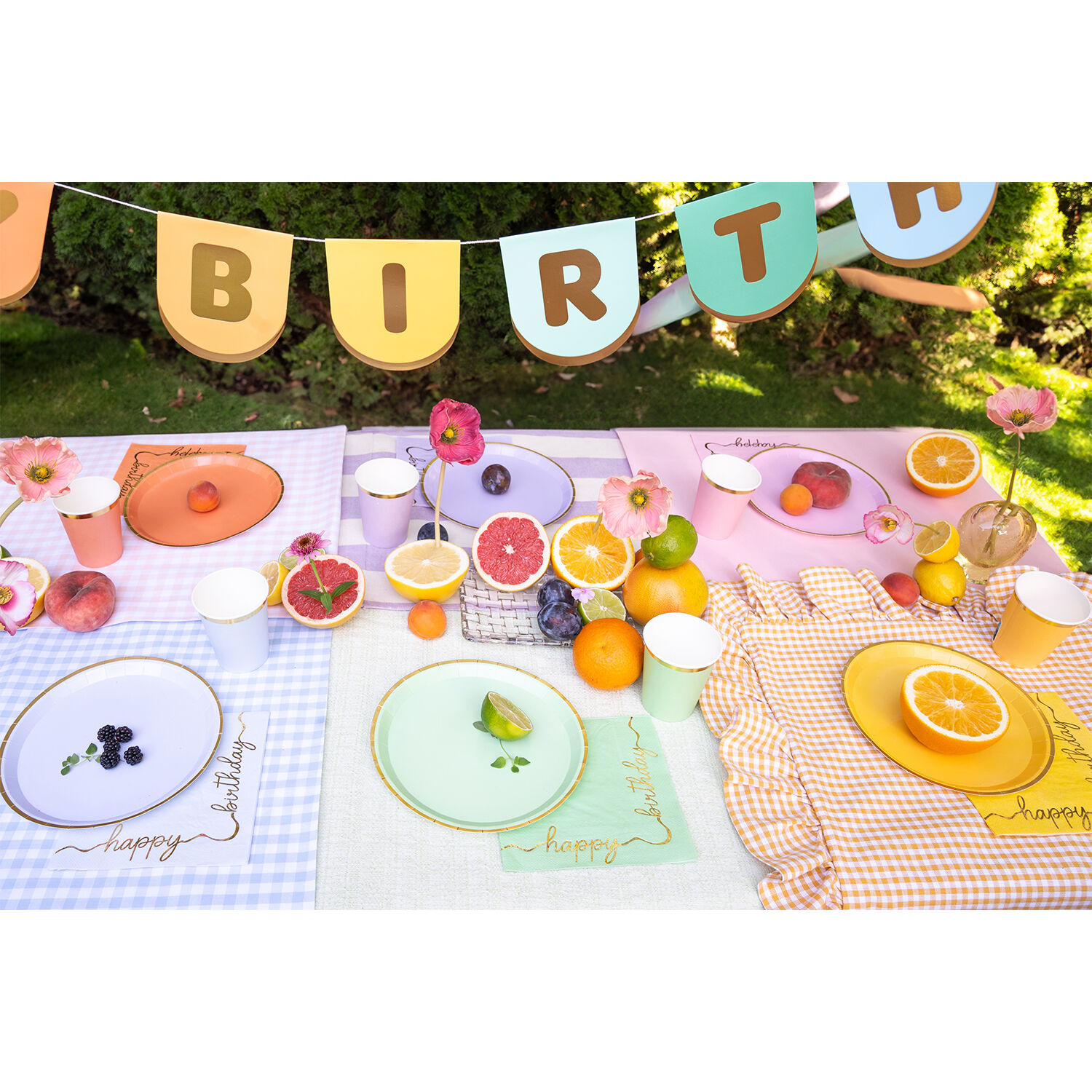 Papierservietten Happy Birthday / Geburtstag - Farbig sortiert, 33 � 33 cm, 12 St�ck Bild 4