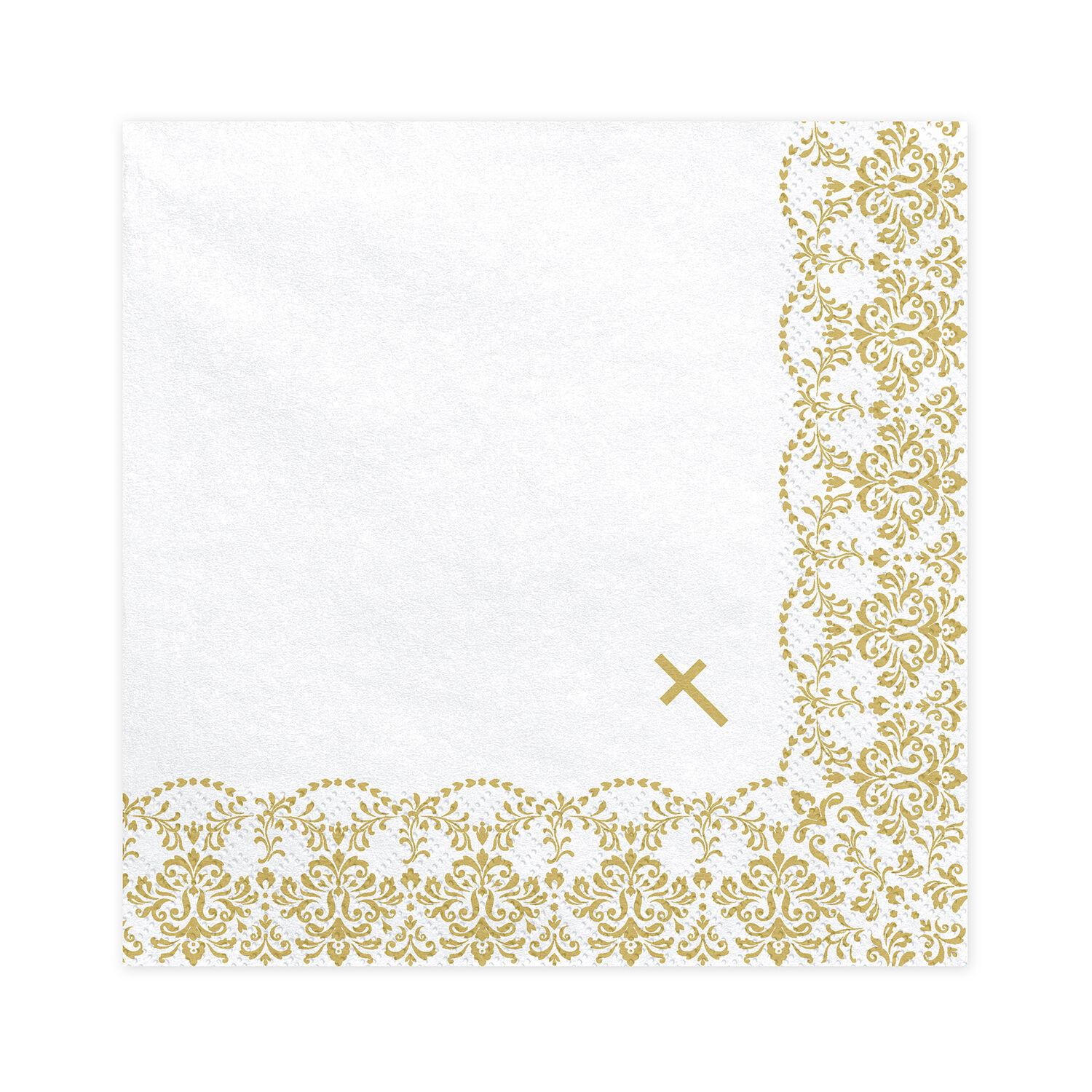 Servietten Erste Kommunion - Ornament, 33 � 33 cm, Gold, 20 St�ck