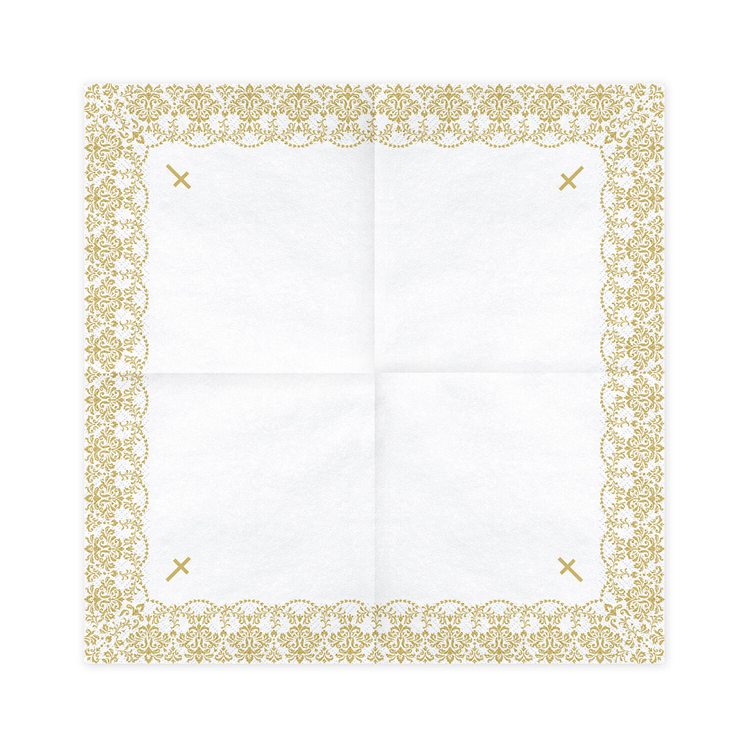 Servietten Erste Kommunion - Ornament, 33 � 33 cm, Gold, 20 St�ck Bild 2