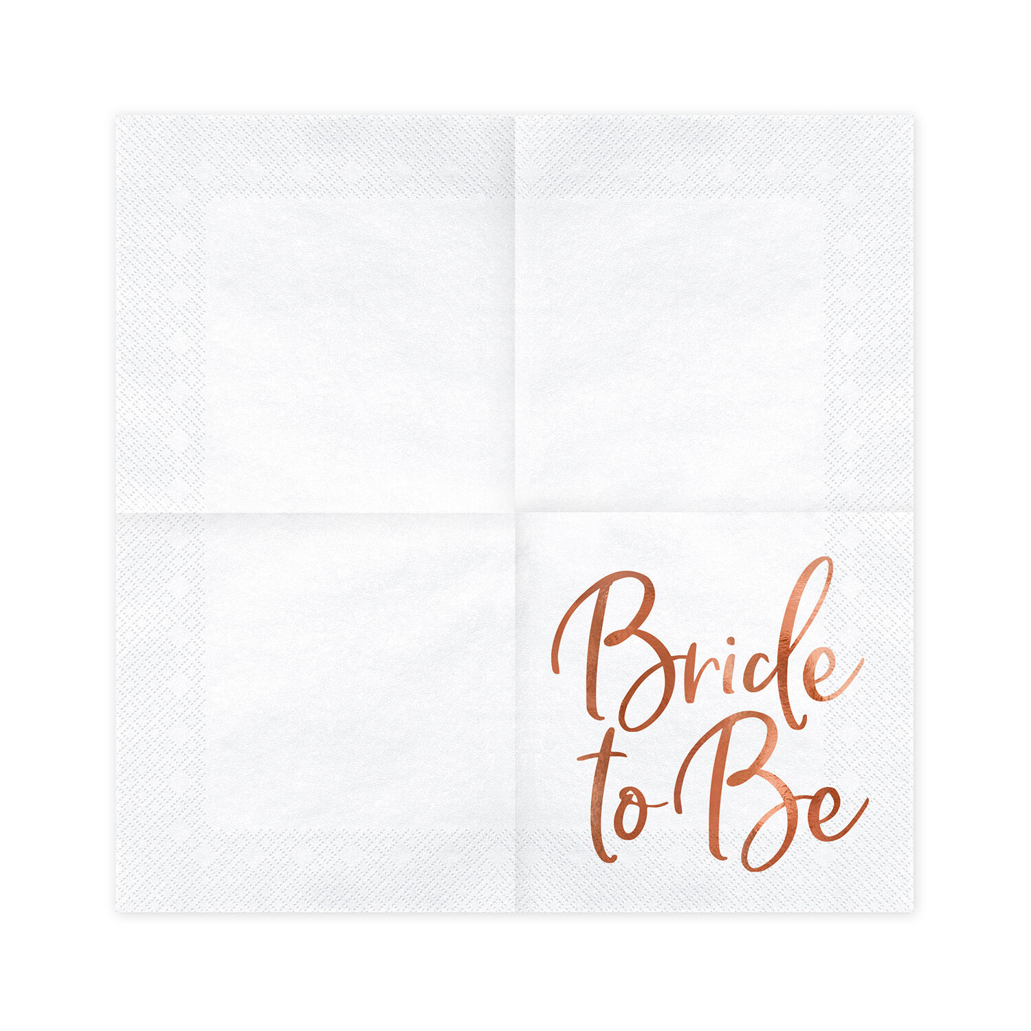 Servietten Bride to Be / JGA - Ros�gold, 33 � 33 cm, 20 St�ck Bild 2