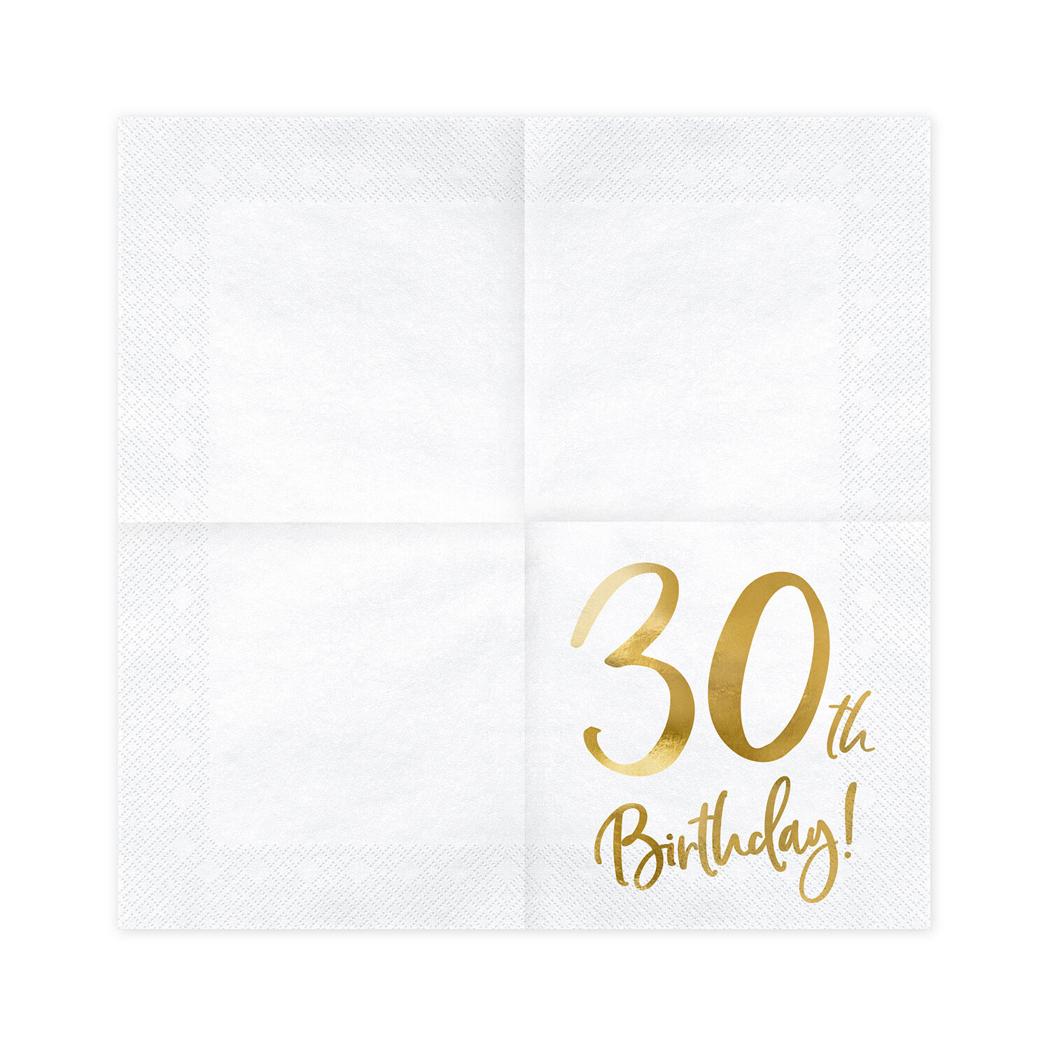 Servietten 30th Birthday / Geburtstag - Wei�, 33 � 33 cm, 20 St�ck Bild 2