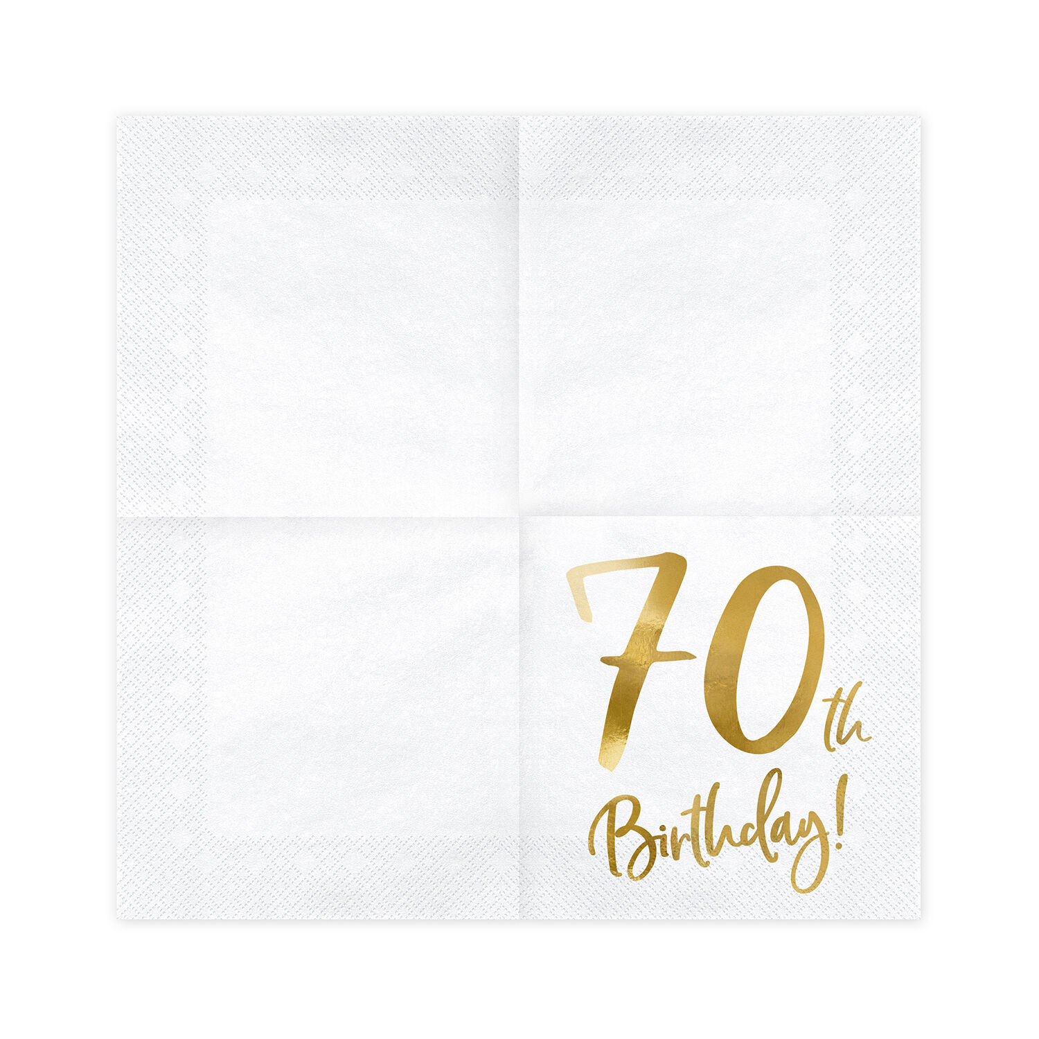 Servietten 70th Birthday / Geburtstag - Wei�, 33 � 33 cm, 20 St�ck Bild 2