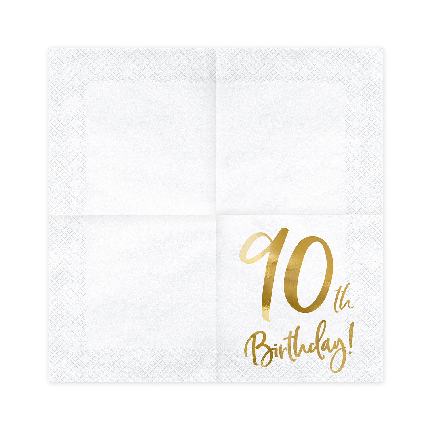 Servietten 90th Birthday / Geburtstag - Wei�, 33 � 33 cm, 20 St�ck Bild 2