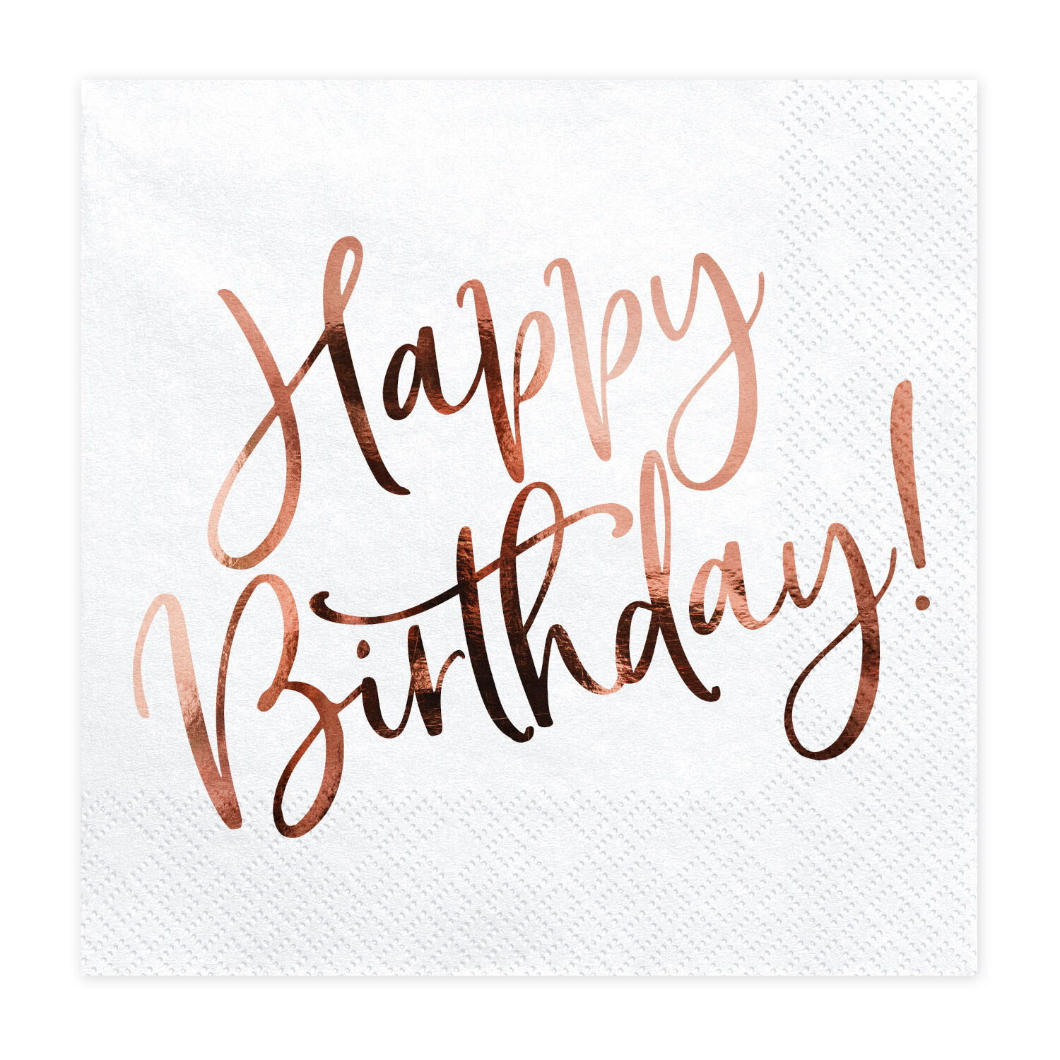 Servietten Happy Birthday / Geburtstag - Wei�/Ros�, 33 x 33 cm, 20 St�ck