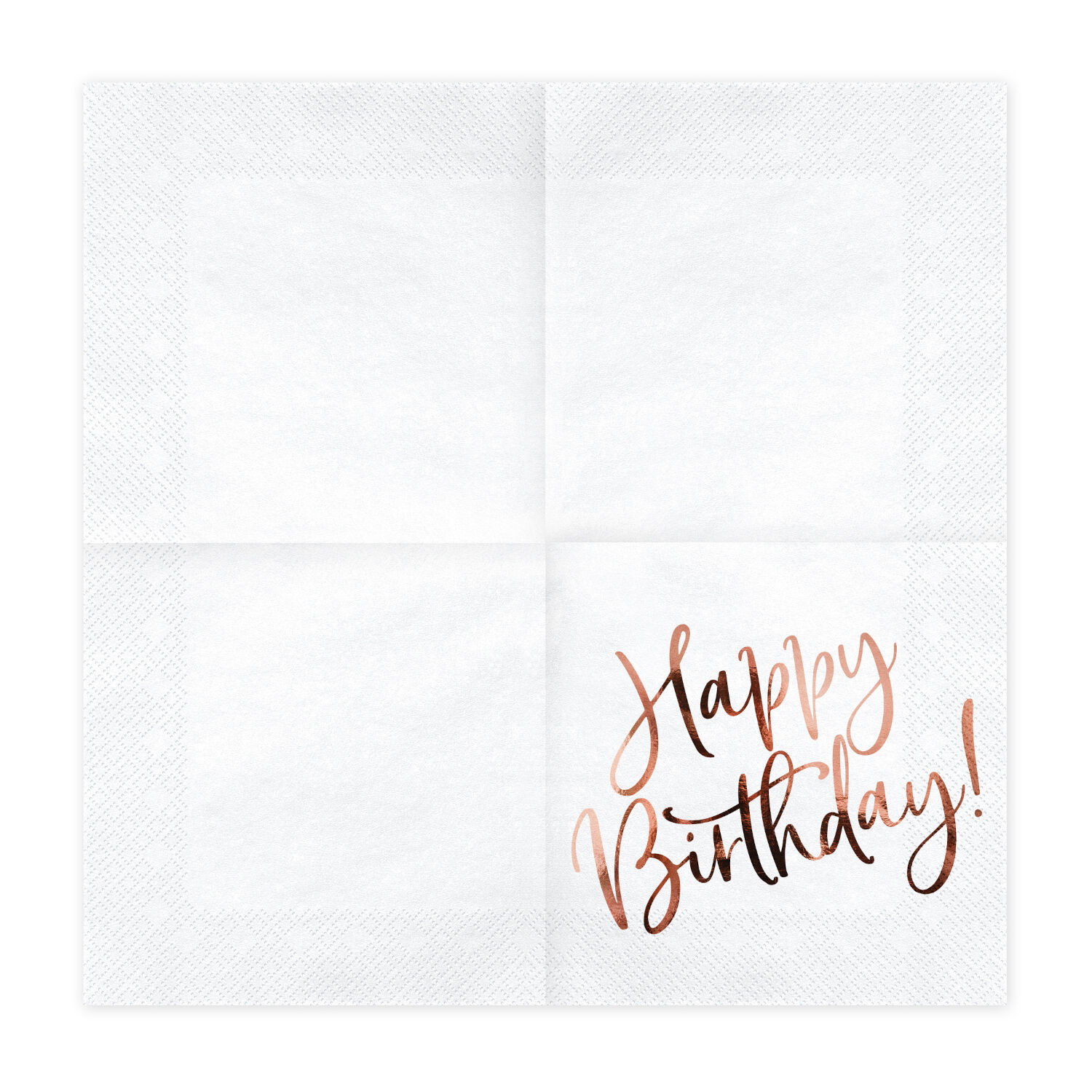 Servietten Happy Birthday / Geburtstag - Wei�/Ros�, 33 x 33 cm, 20 St�ck Bild 2