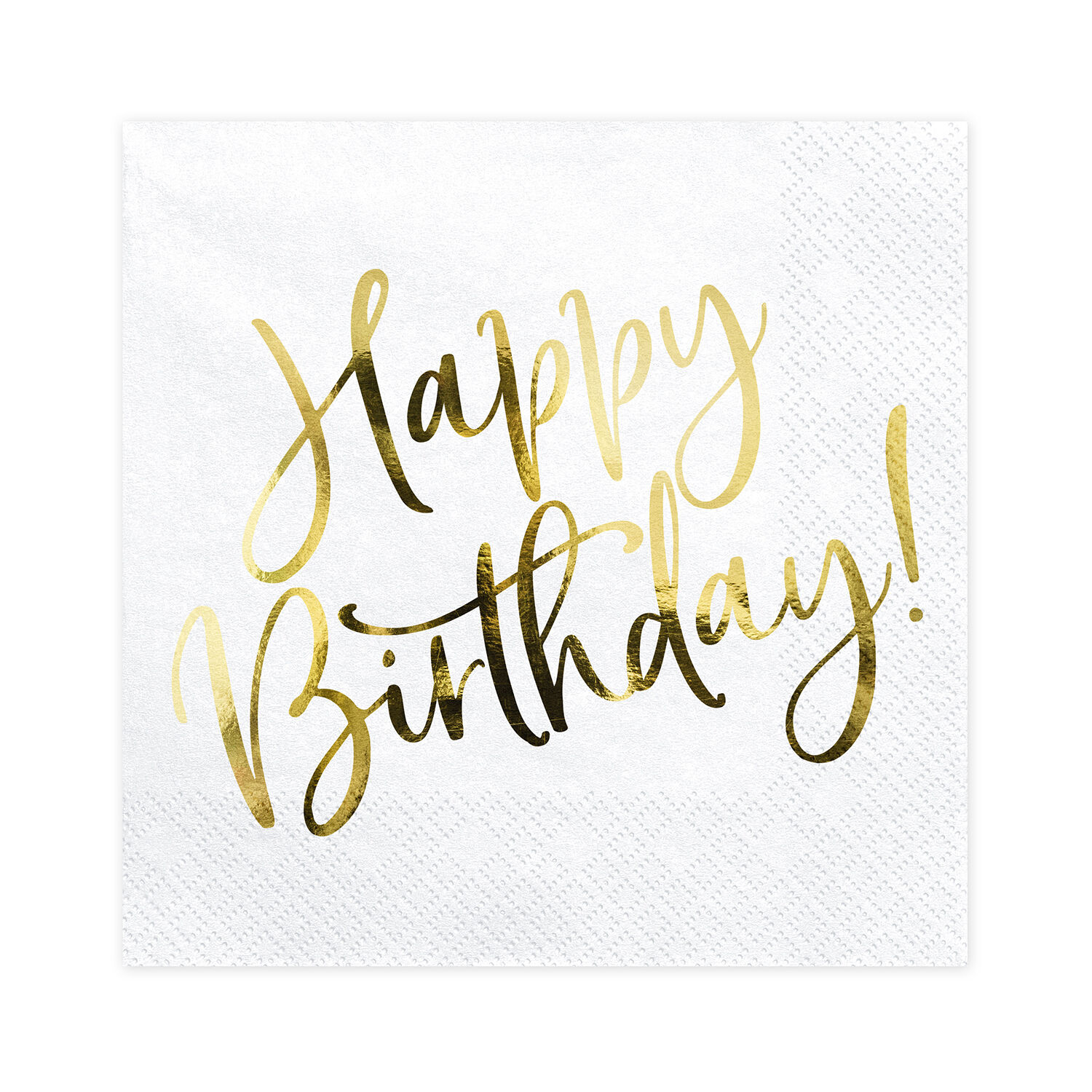 Servietten Happy Birthday / Geburtstag - Wei�, 33 � 33 cm, 20 St�ck